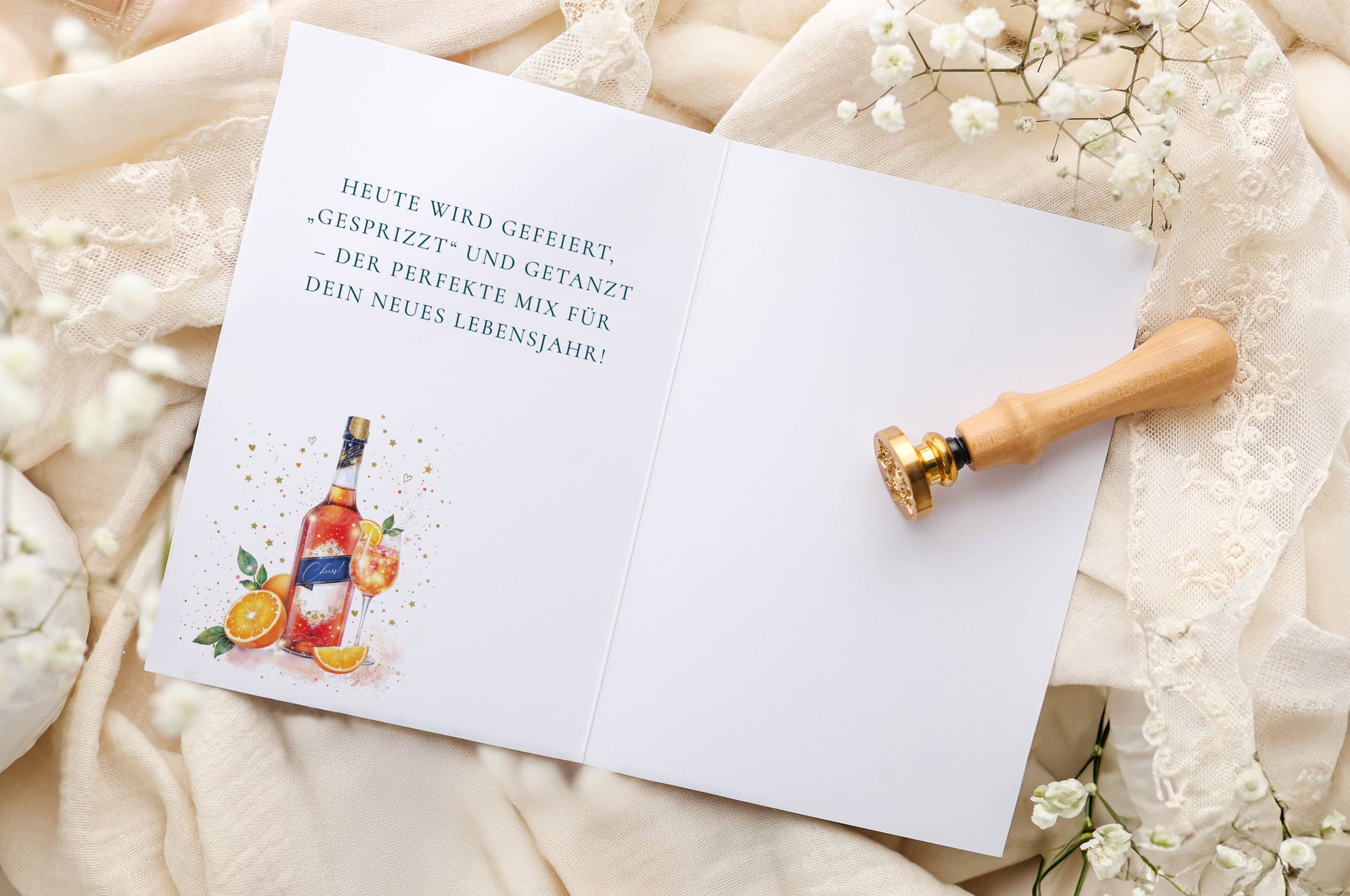 3D Geburtstagskarte SIGNATURE Holy Aperoli