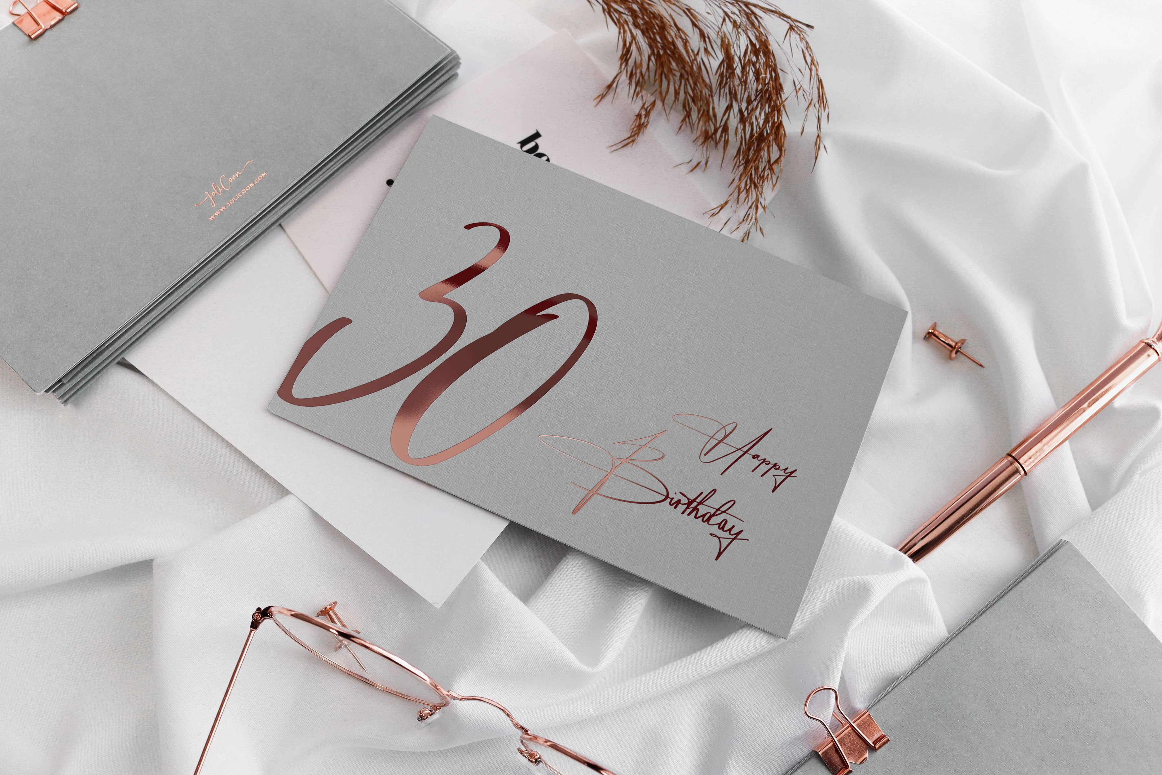 Karte zum Runden Geburtstag 30 happy birthday Karte