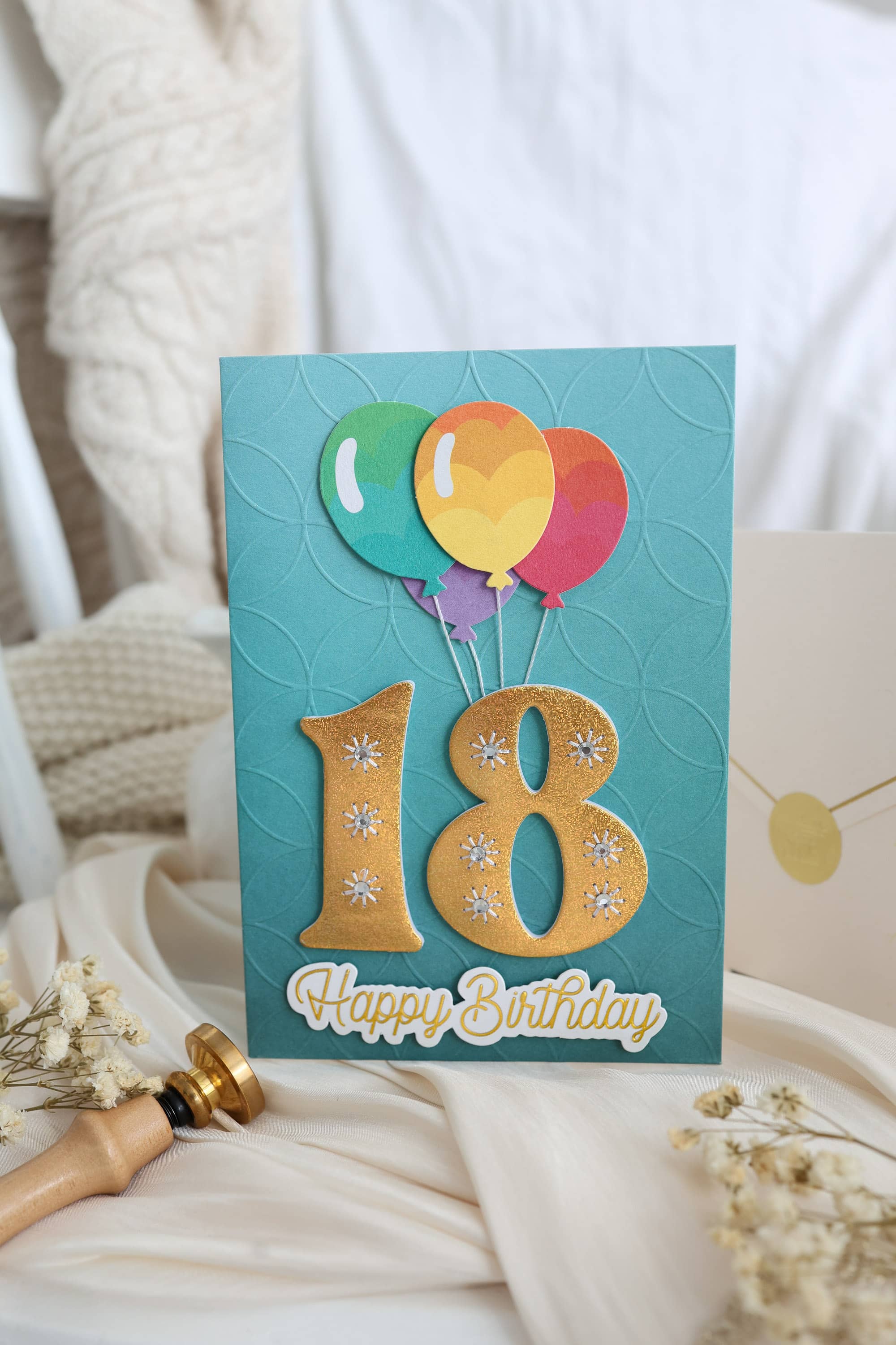 Karte Geburtstag Signature 18 mit Kuvert und Siegel JoliCoon