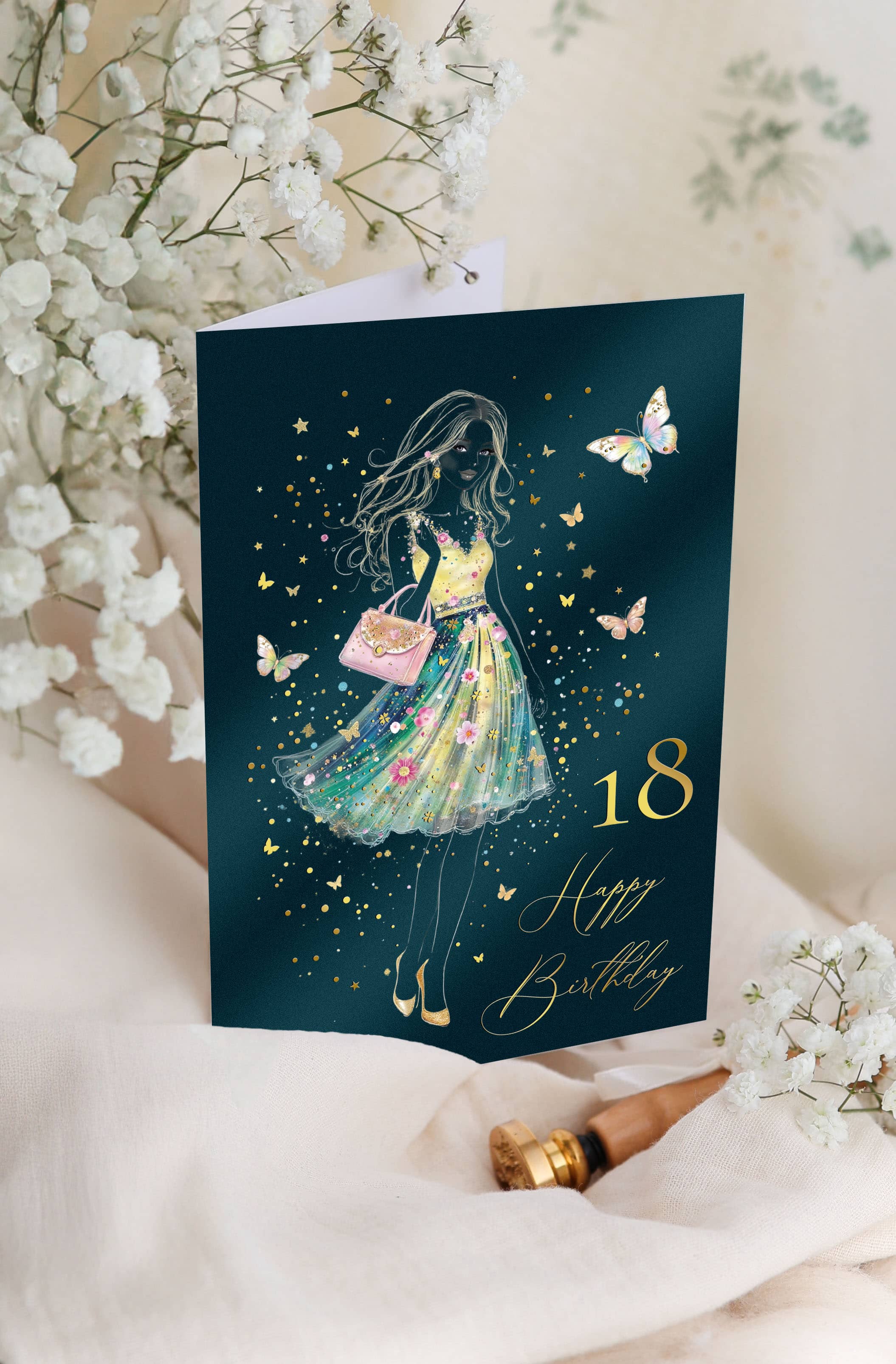 Geburtstagskarte STARDUST Lady 18