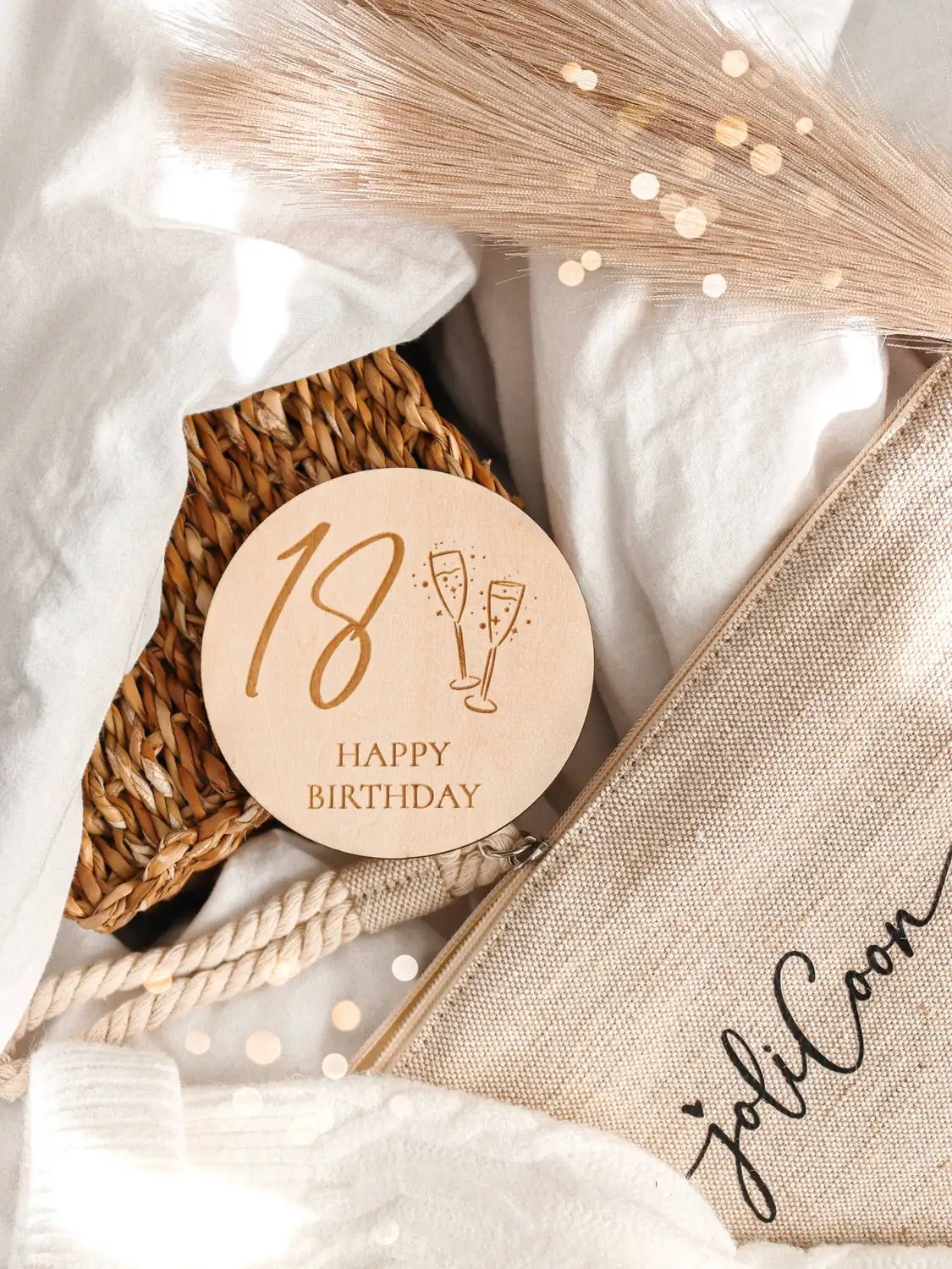 Happy Birthday 18 Holzkarte