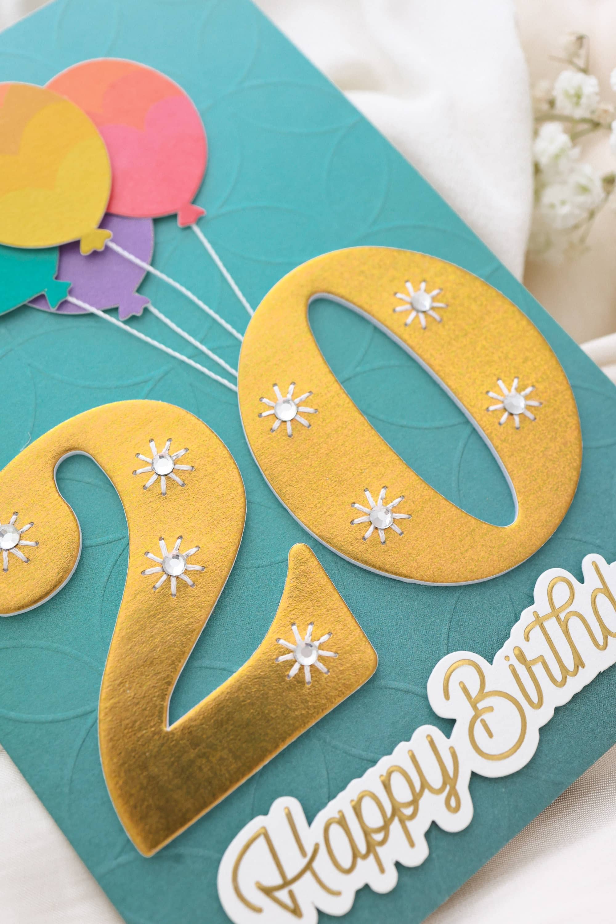 3D Geburtstagskarte 20 SIGNATURE