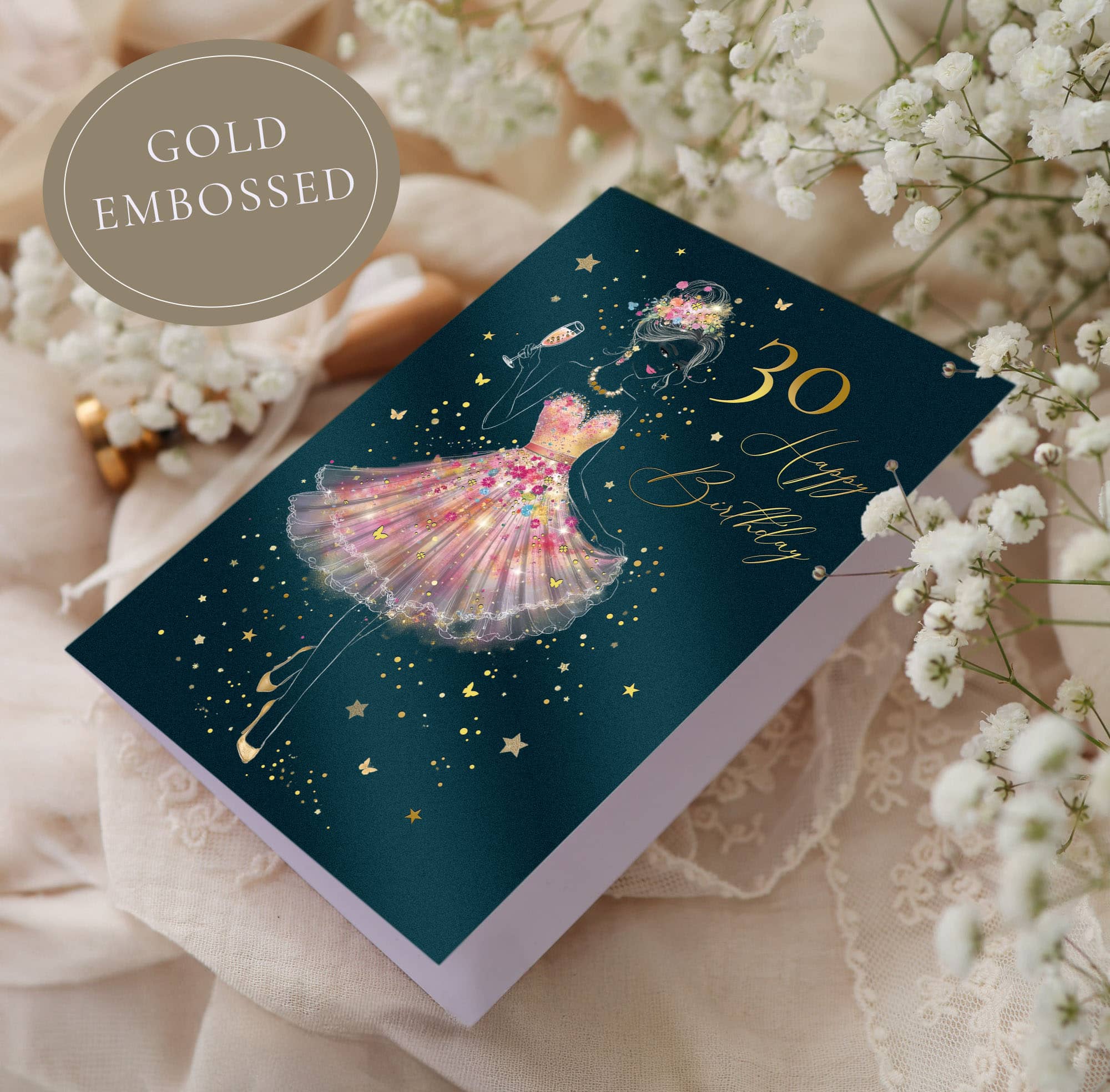 Geburtstagskarte STARDUST Lady 30
