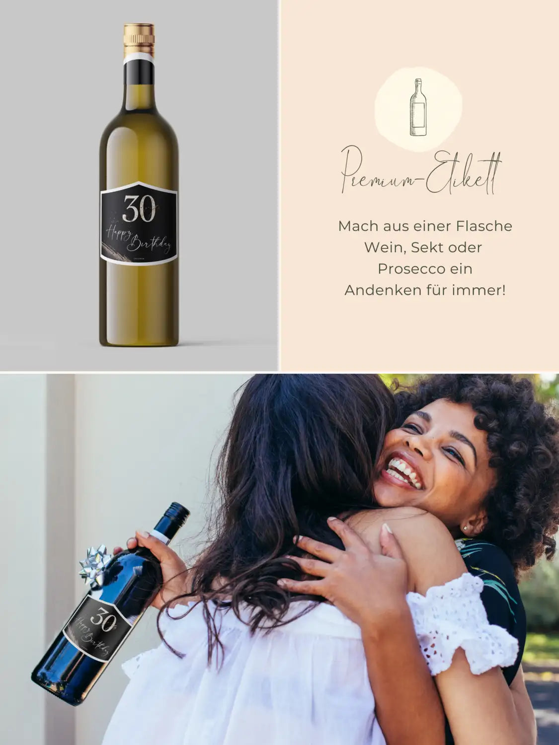 30 Geburtstag Flaschenetikett klein - JoliCoon