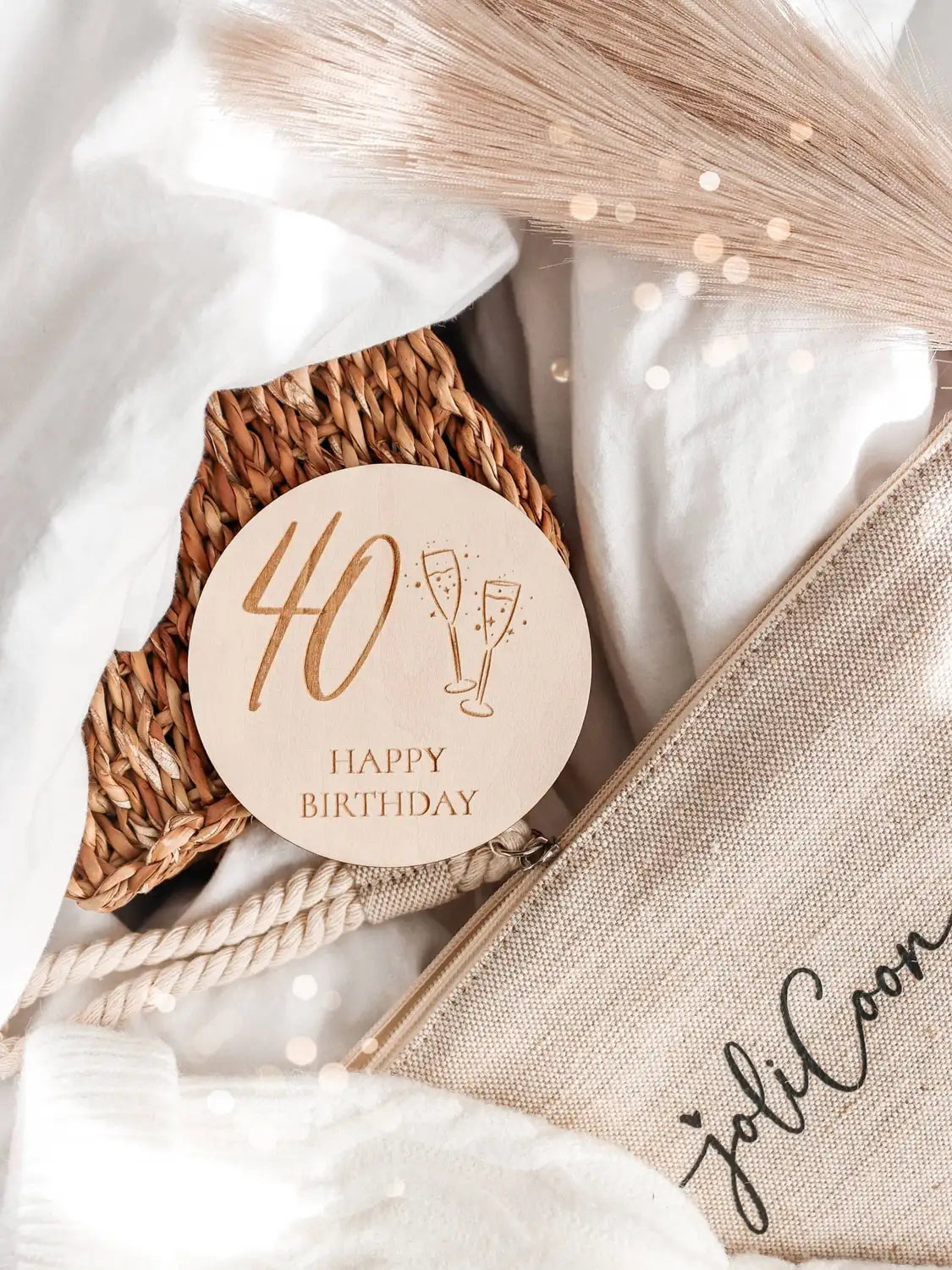 Happy Birthday 40 Holzkarte