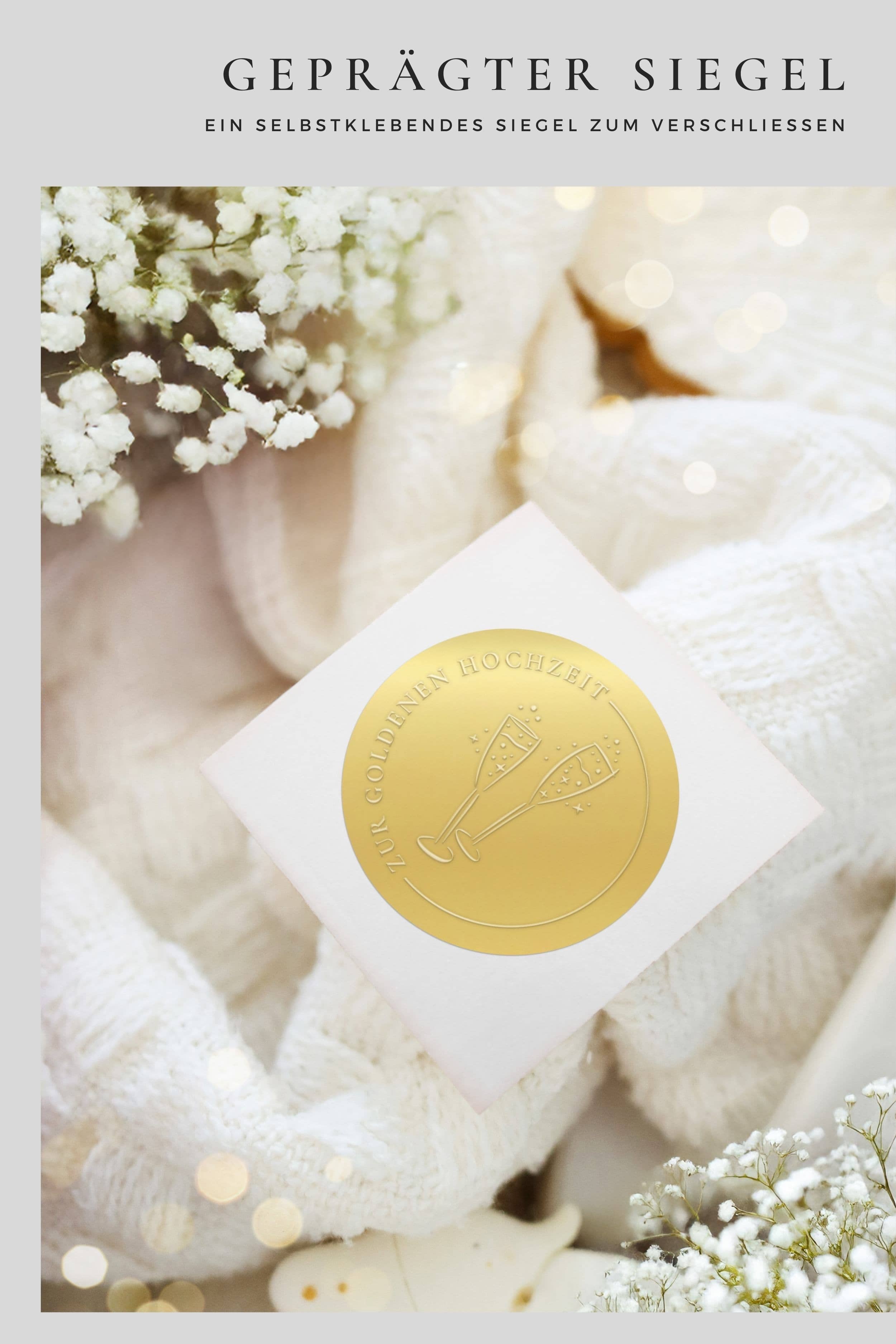 50 Goldene Hochzeit Karte GREY