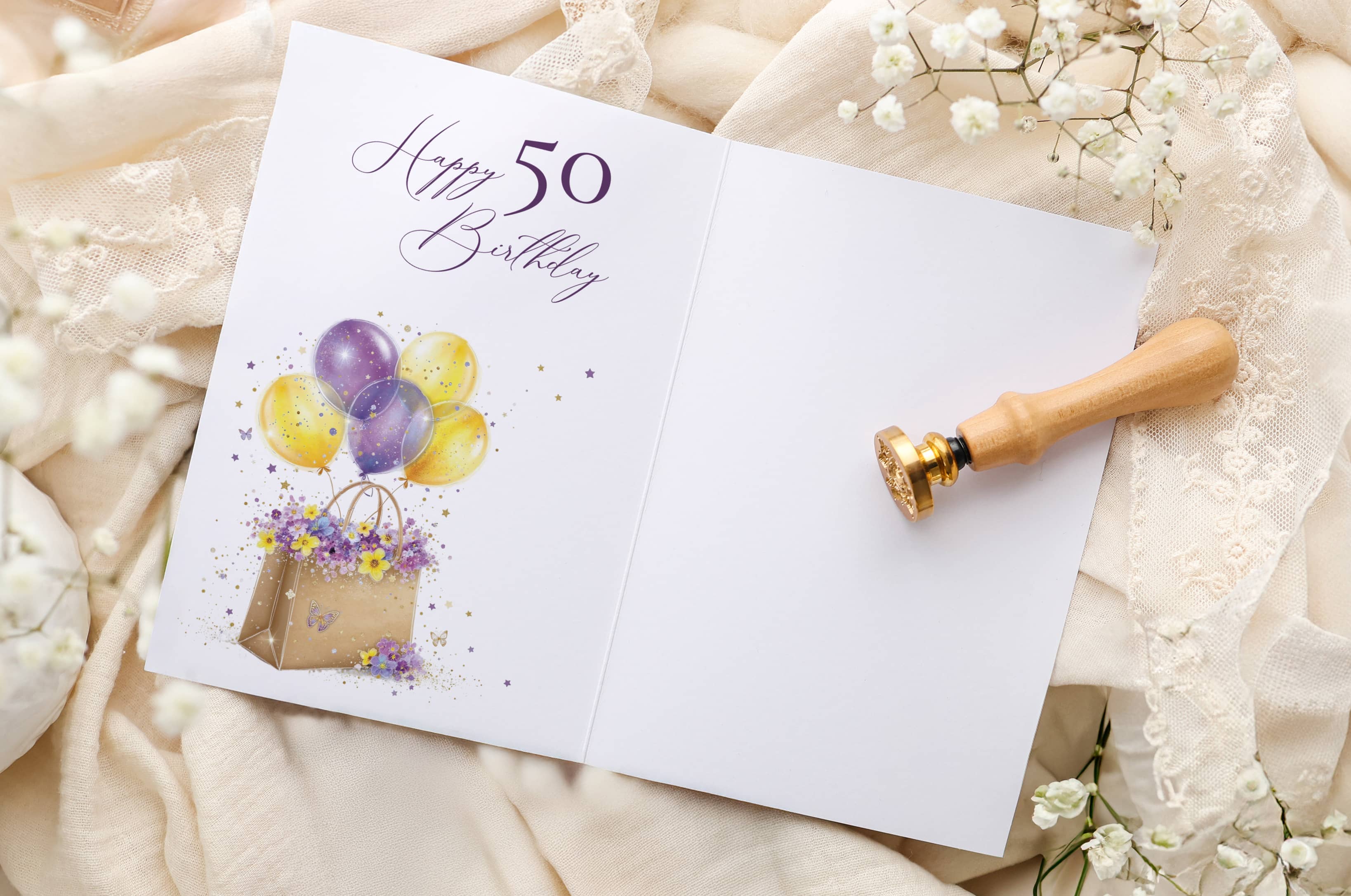 Geburtstagskarte STARDUST Lady 50