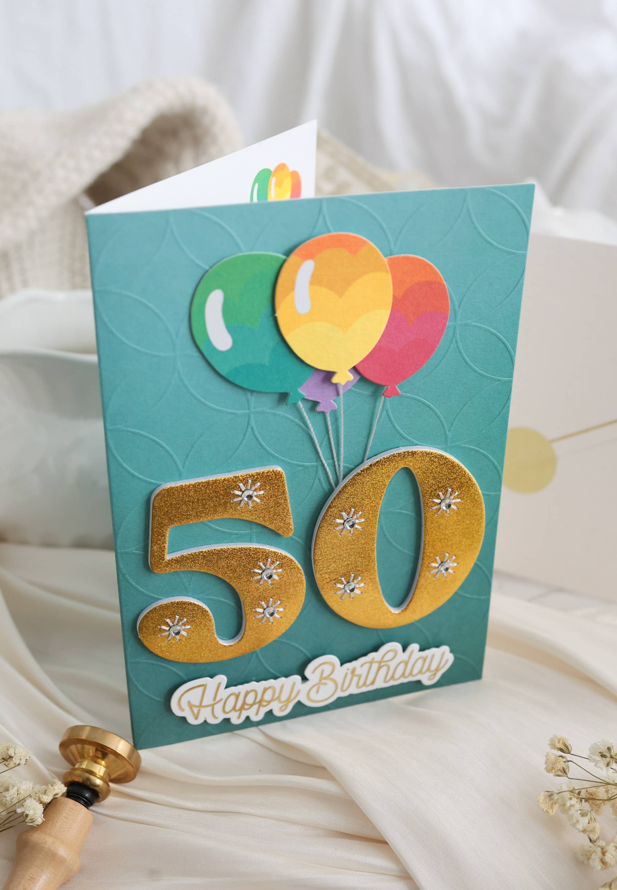 3D Geburtstagskarte 50 SIGNATURE