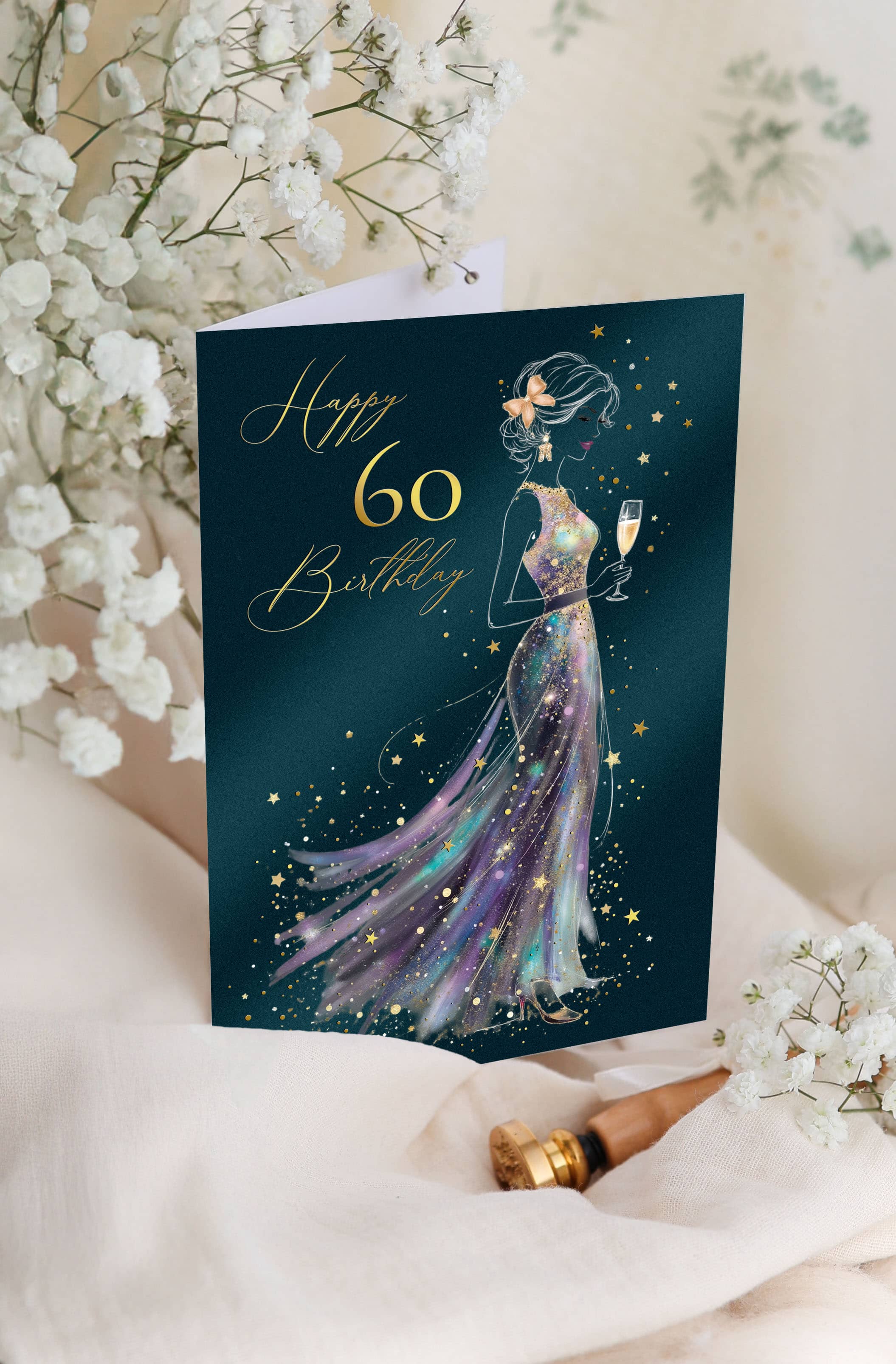 Geburtstagskarte STARDUST Lady 60
