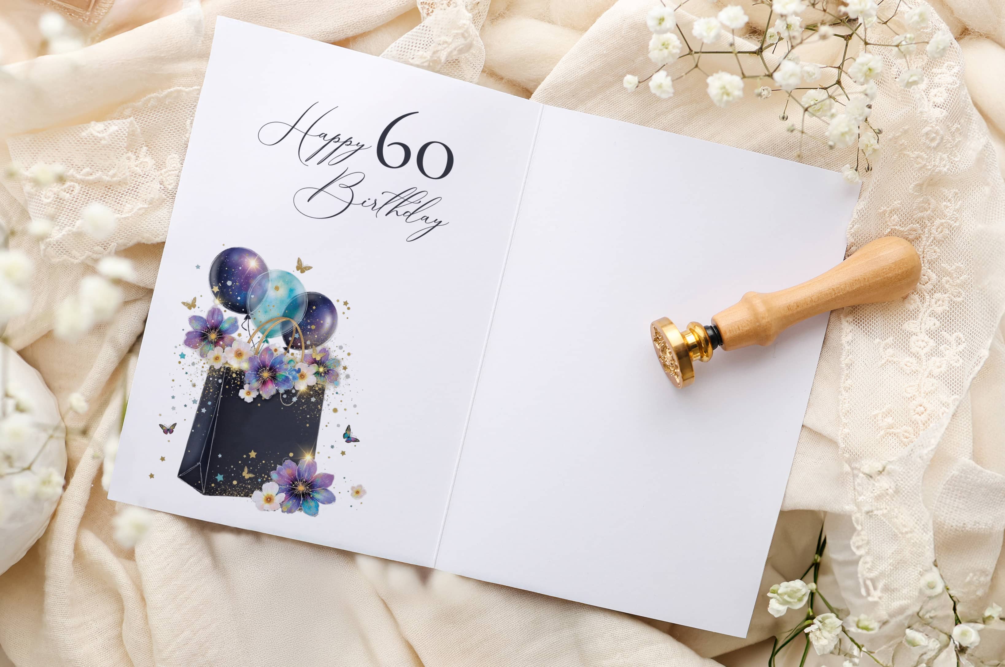 Geburtstagskarte STARDUST Lady 60