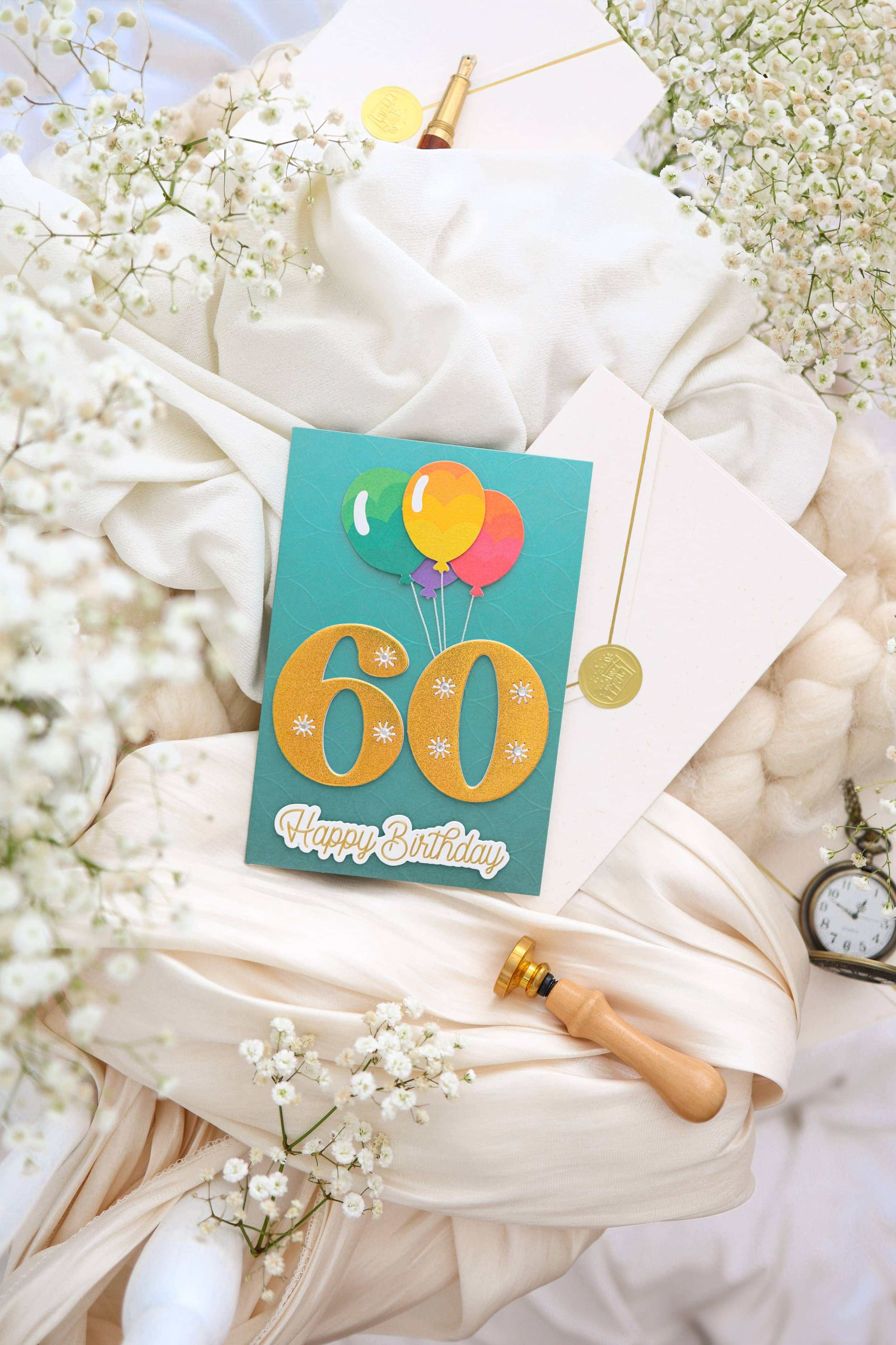 3D Geburtstagskarte 60 SIGNATURE