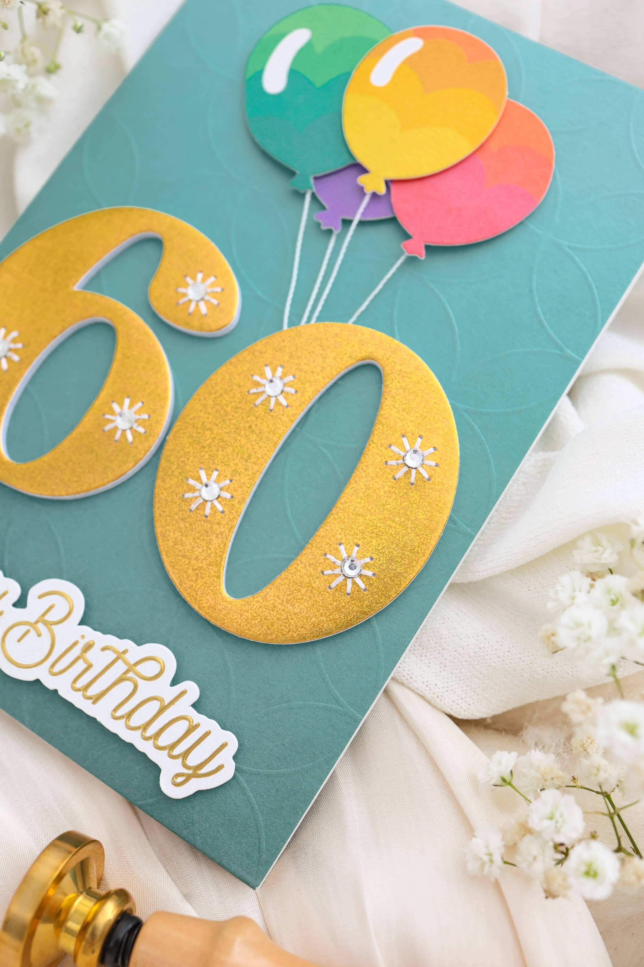 3D Geburtstagskarte 60 SIGNATURE