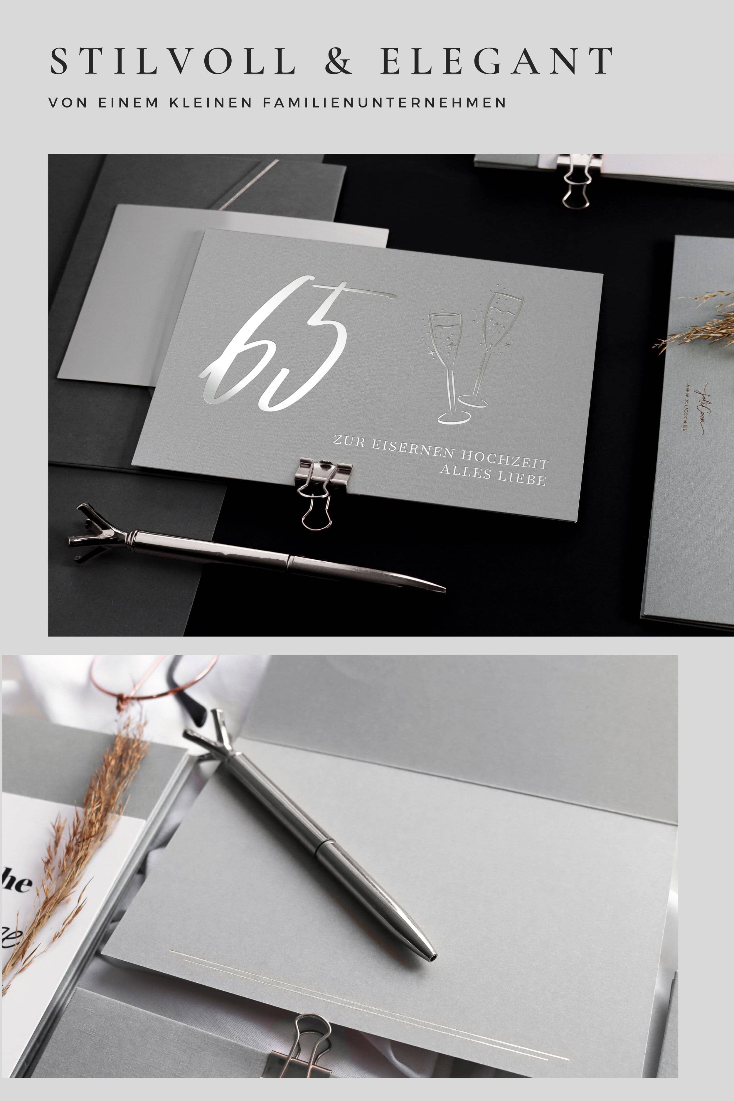 65 Eiserne Hochzeit Karte