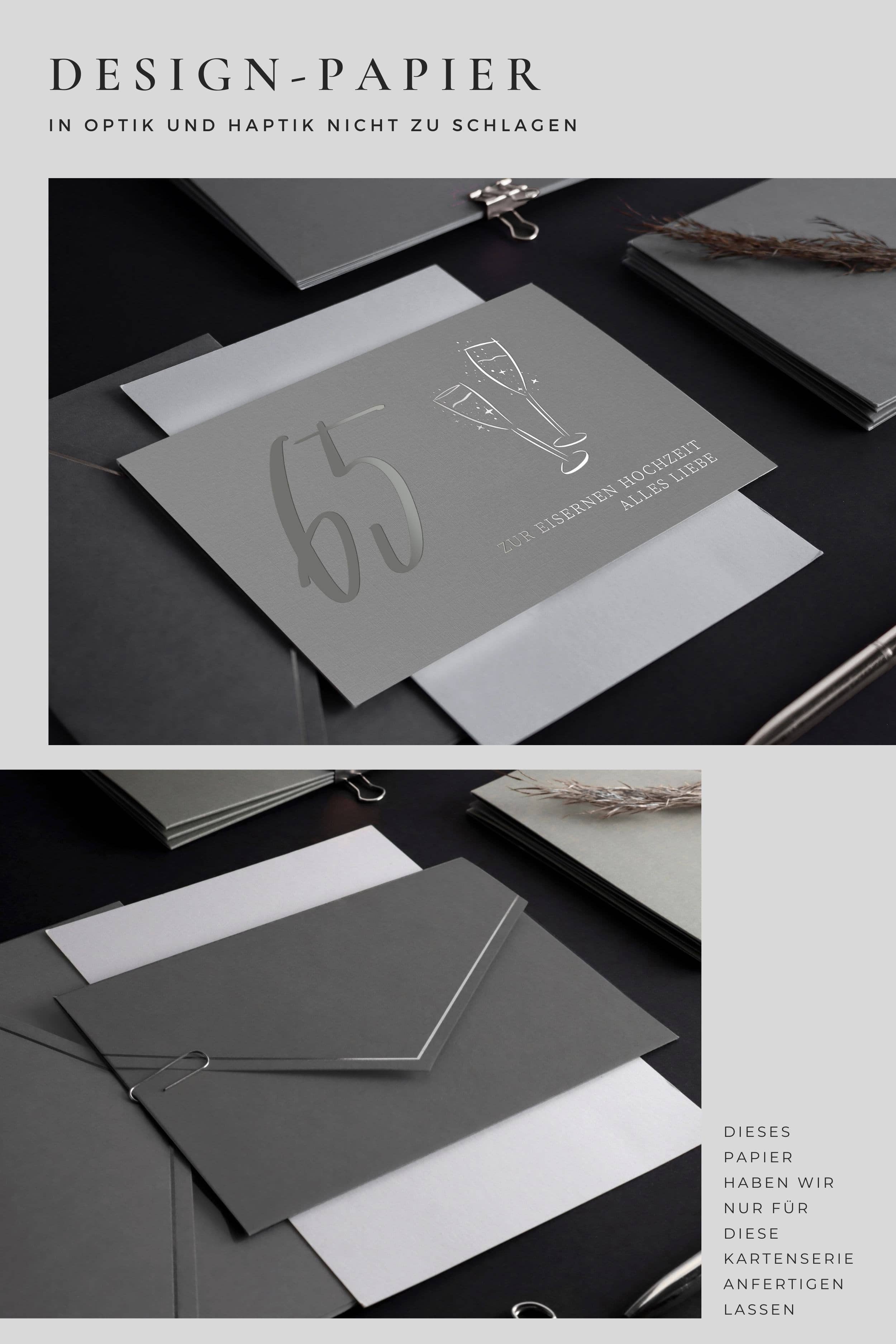 65 Eiserne Hochzeit Karte