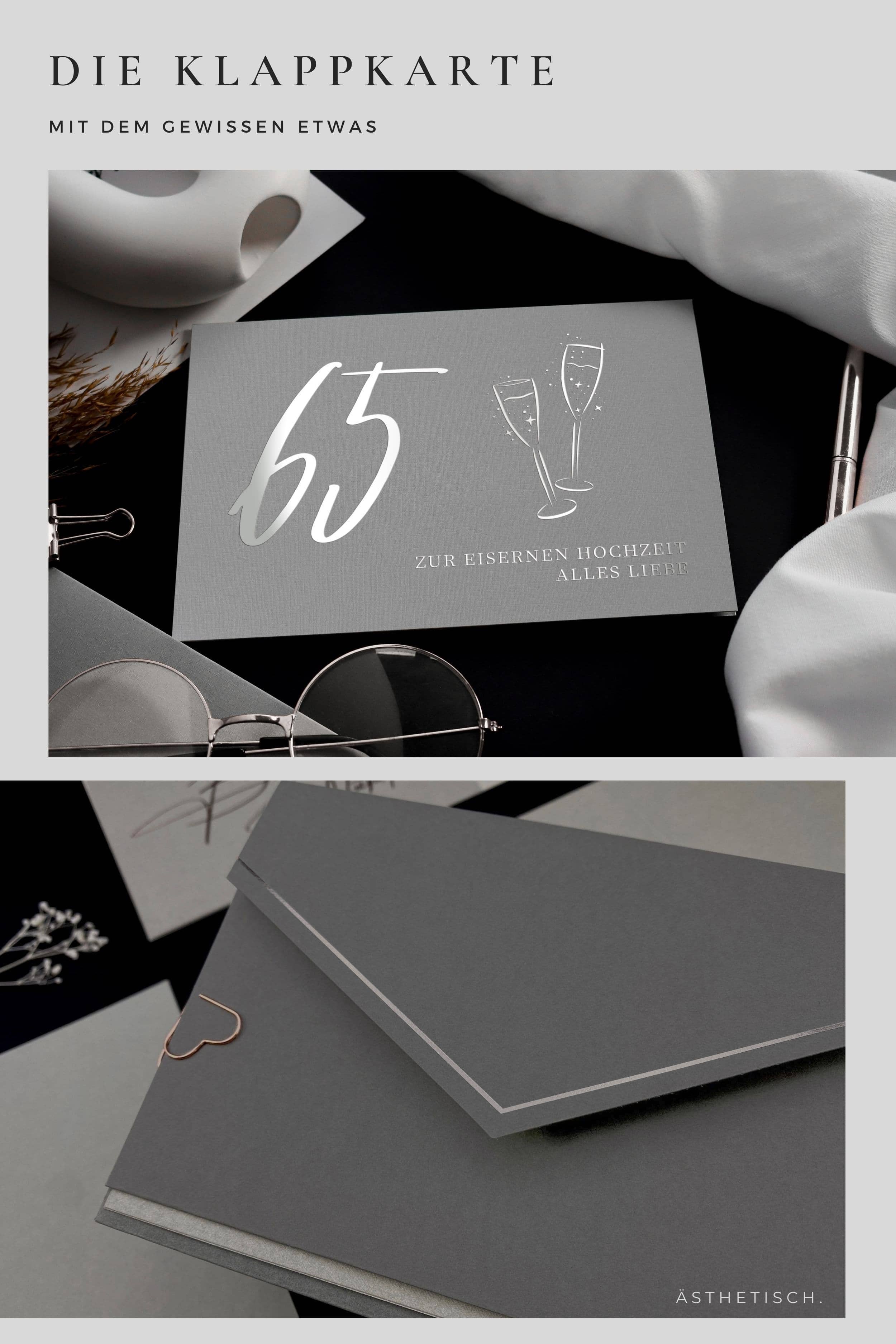 65 Eiserne Hochzeit Karte