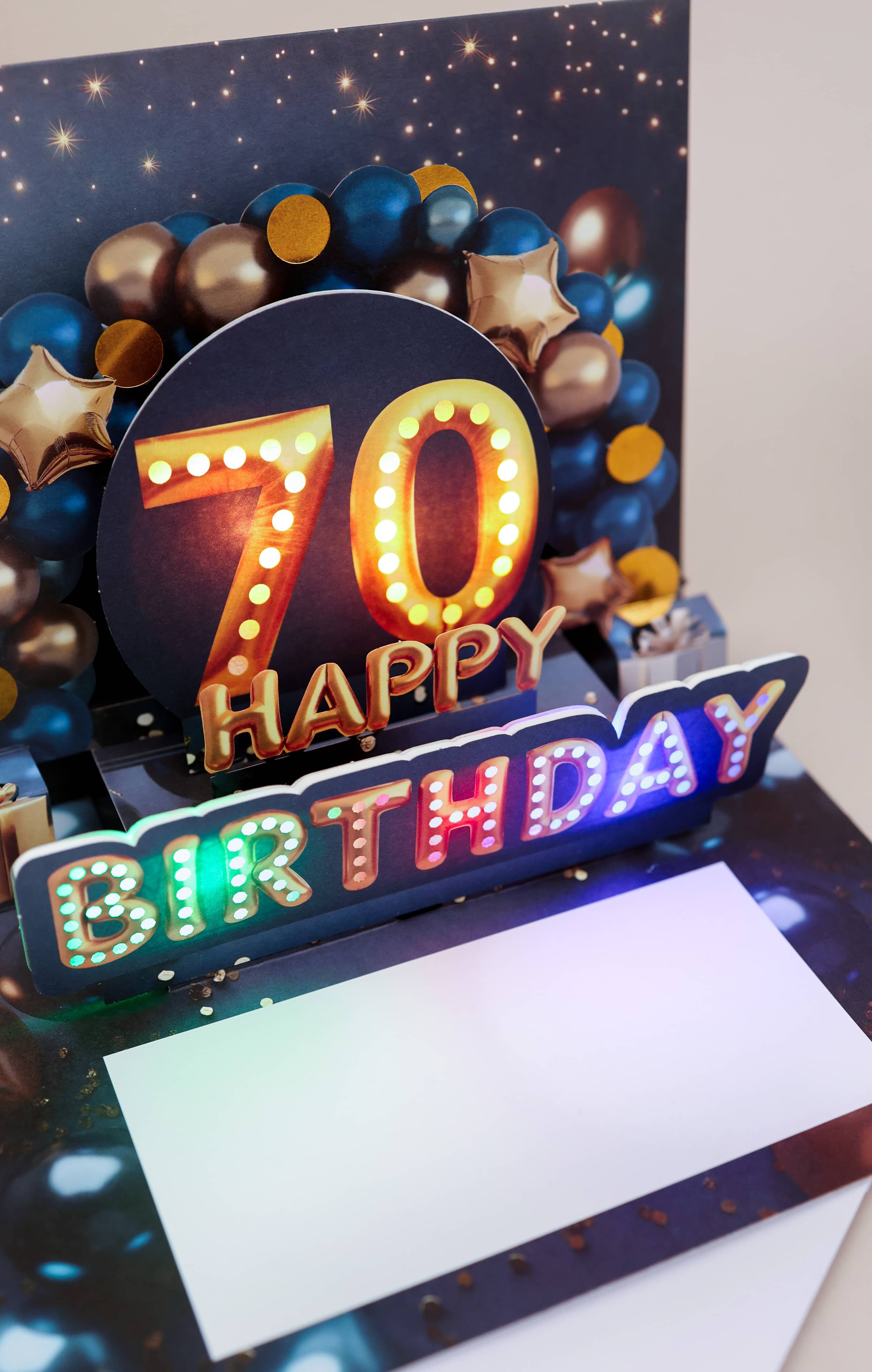 Pop up Geburtstagskarte 70 Mann