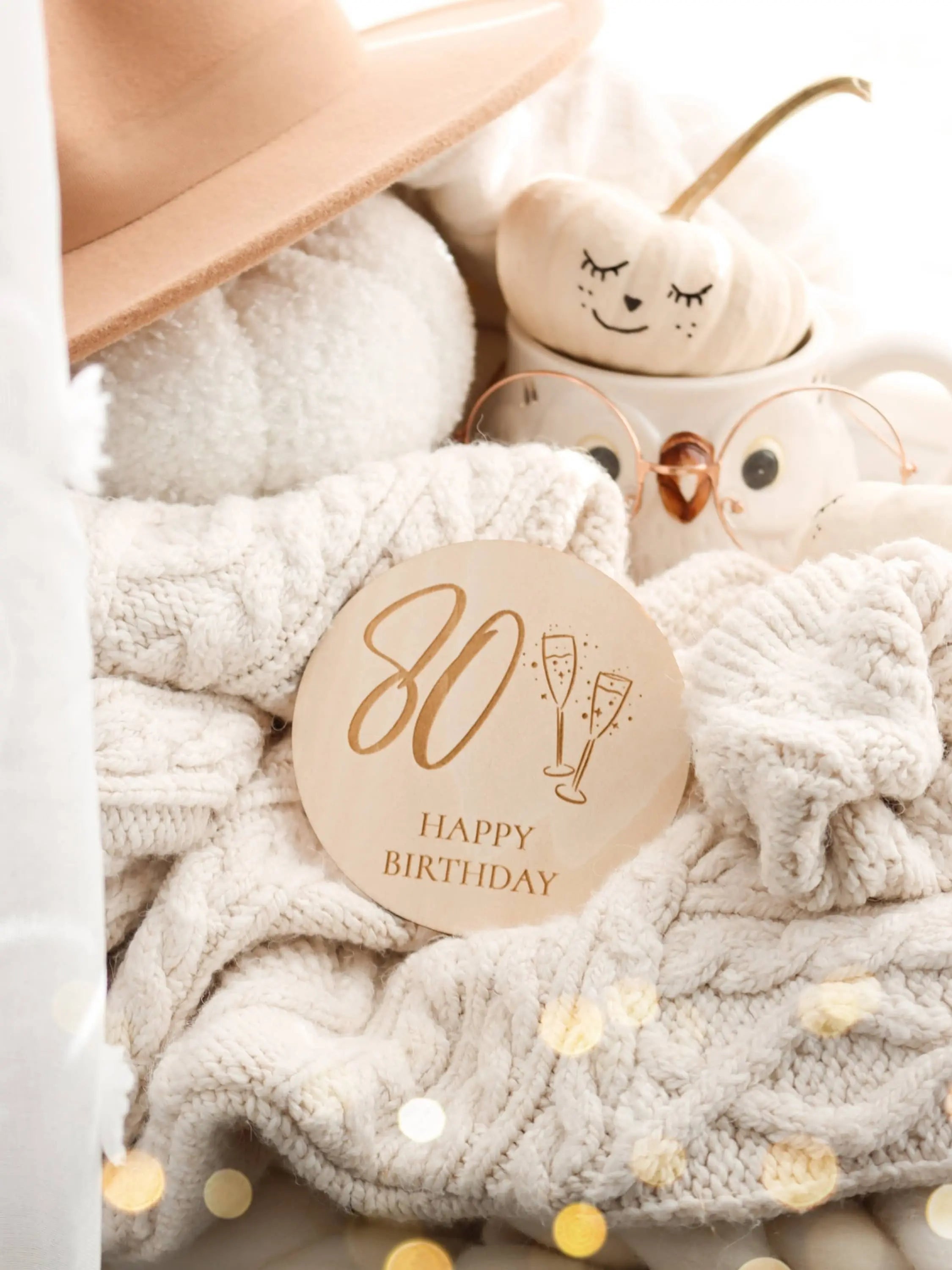 Happy Birthday 80 Holzkarte