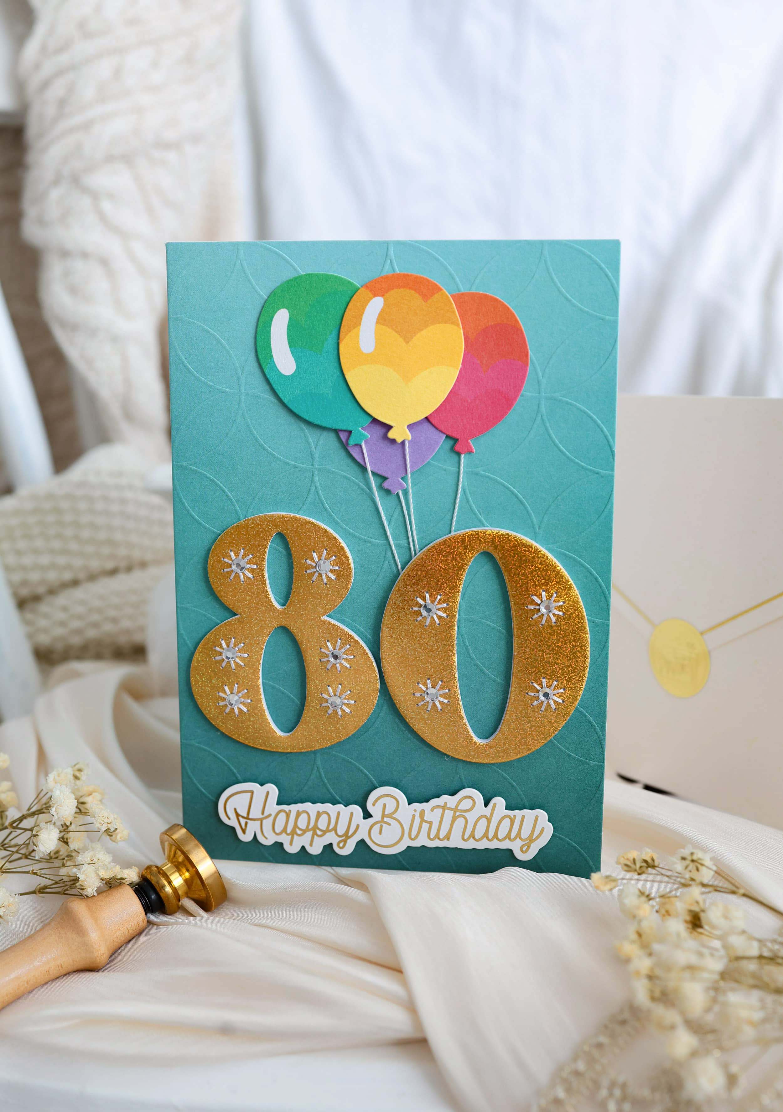 3D Geburtstagskarte 80 SIGNATURE