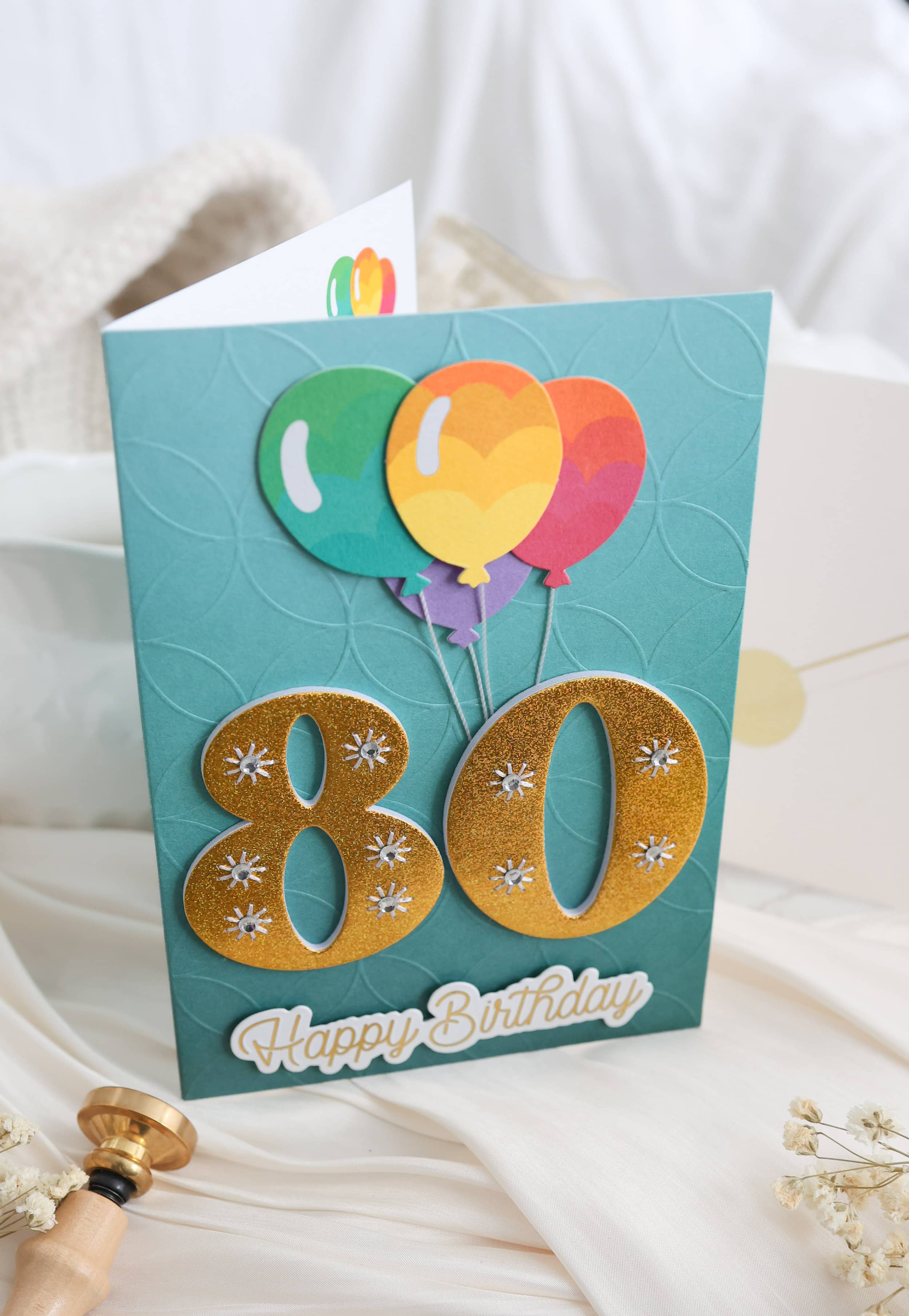 3D Geburtstagskarte 80 SIGNATURE