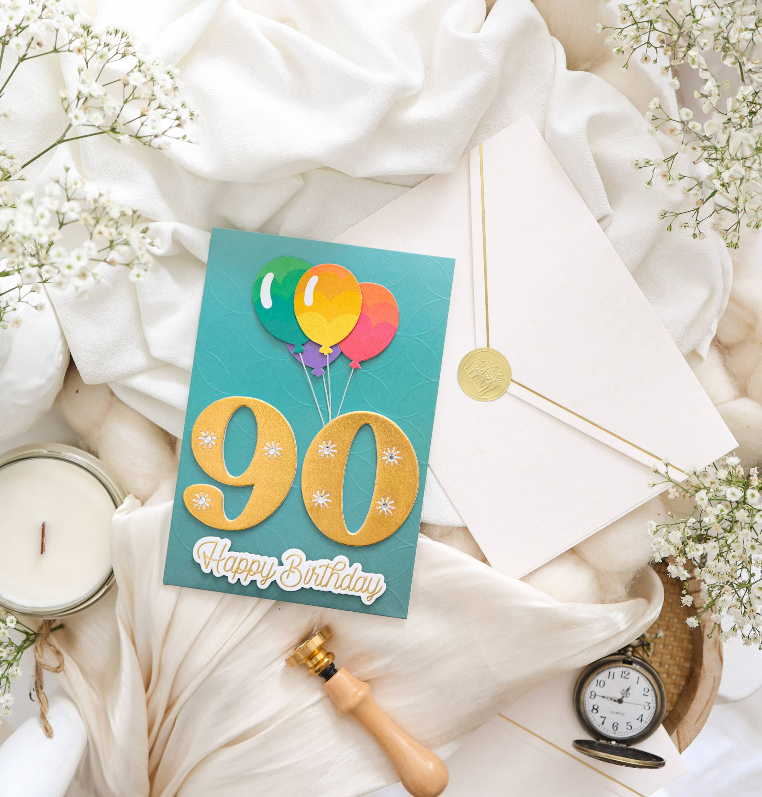 3D Geburtstagskarte 90 SIGNATURE