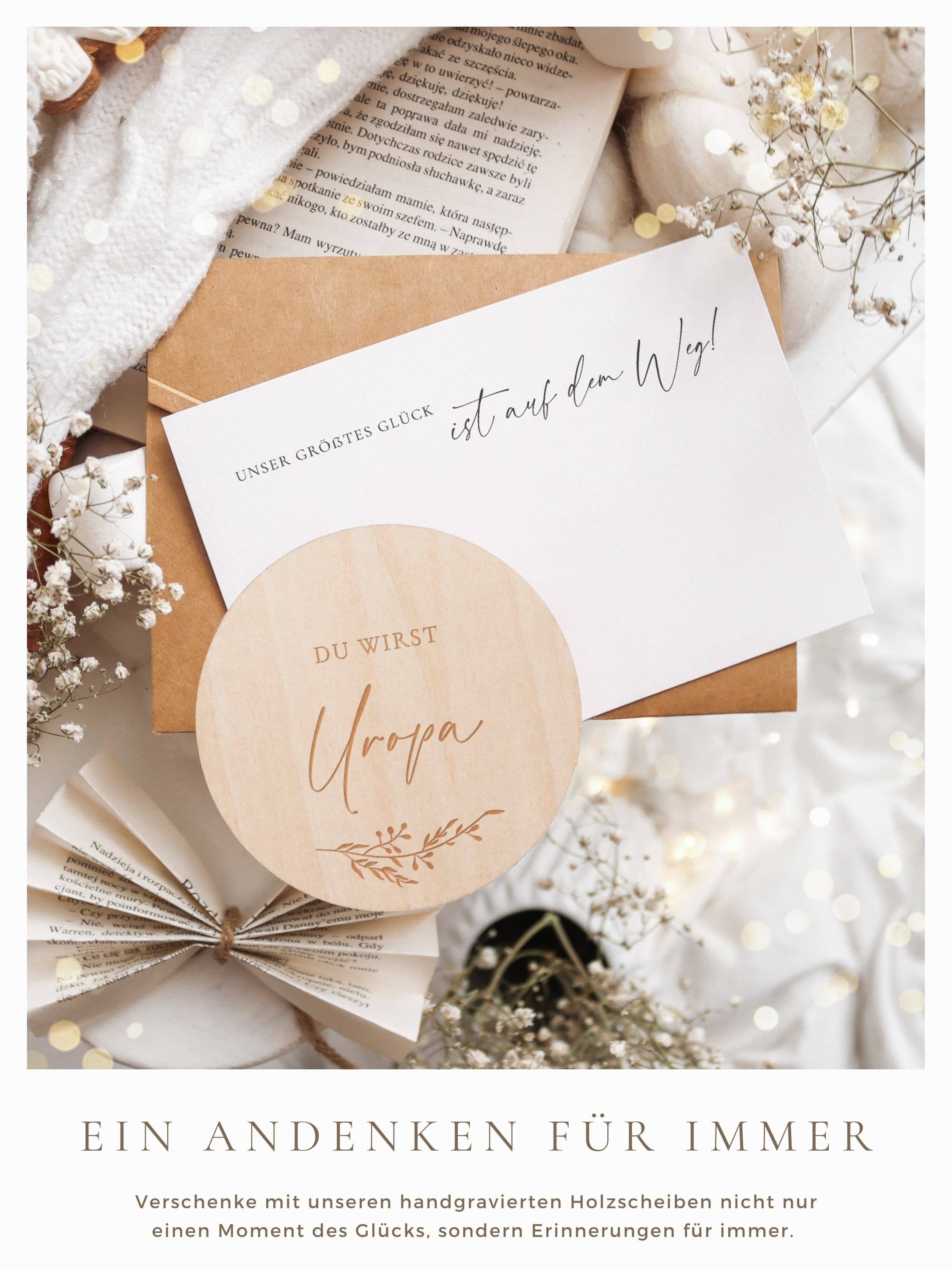 Schwangerschaft Holzkarten