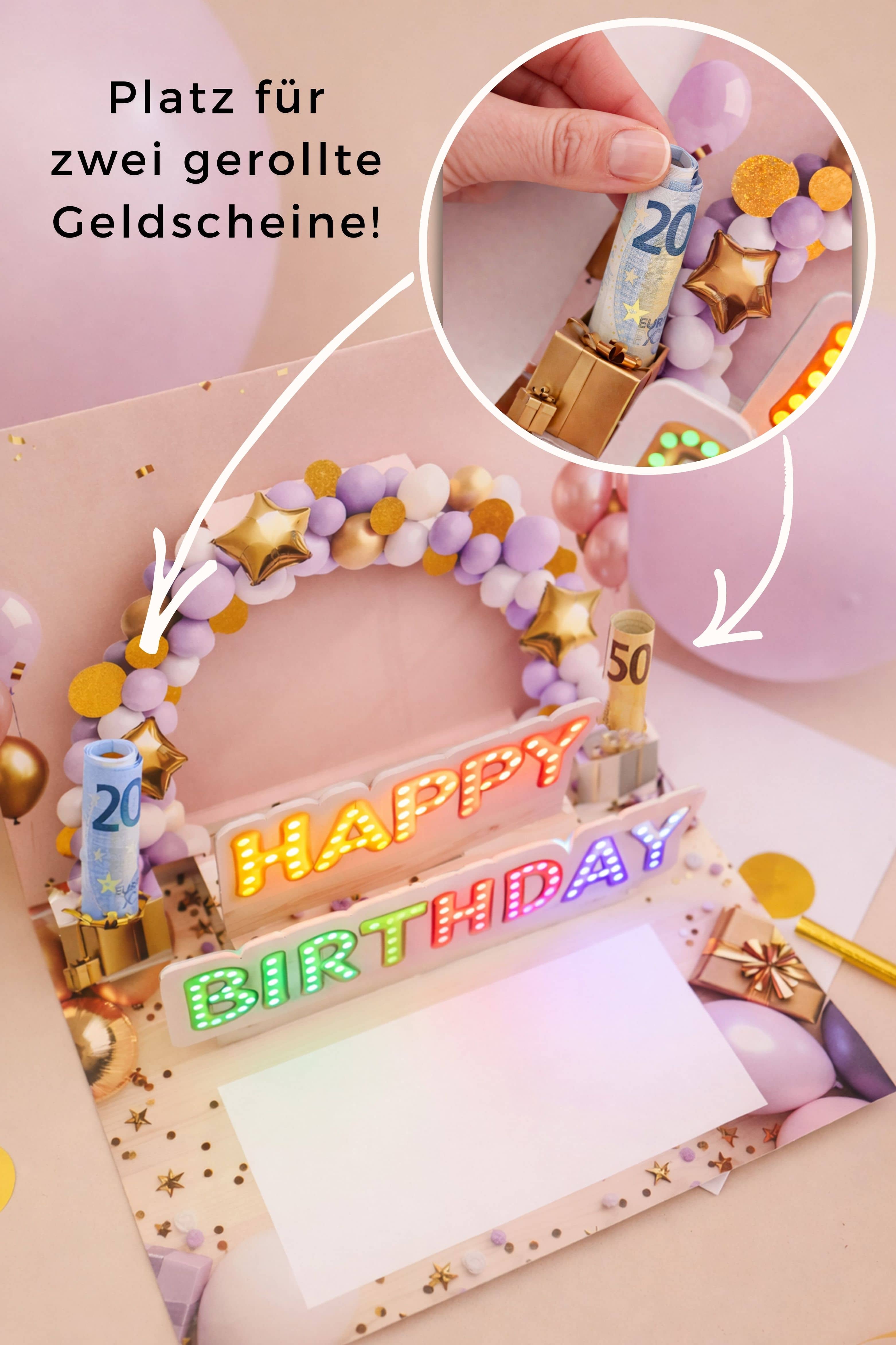 Pop up Geburtstagskarte Frau