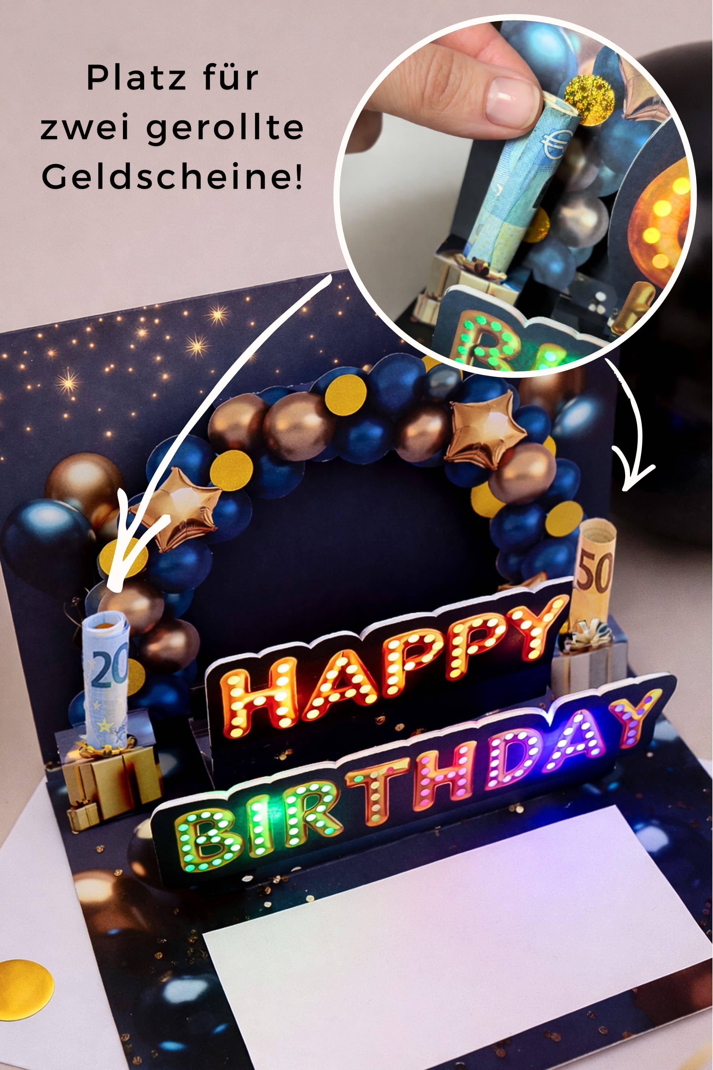 Pop up Geburtstagskarte Mann