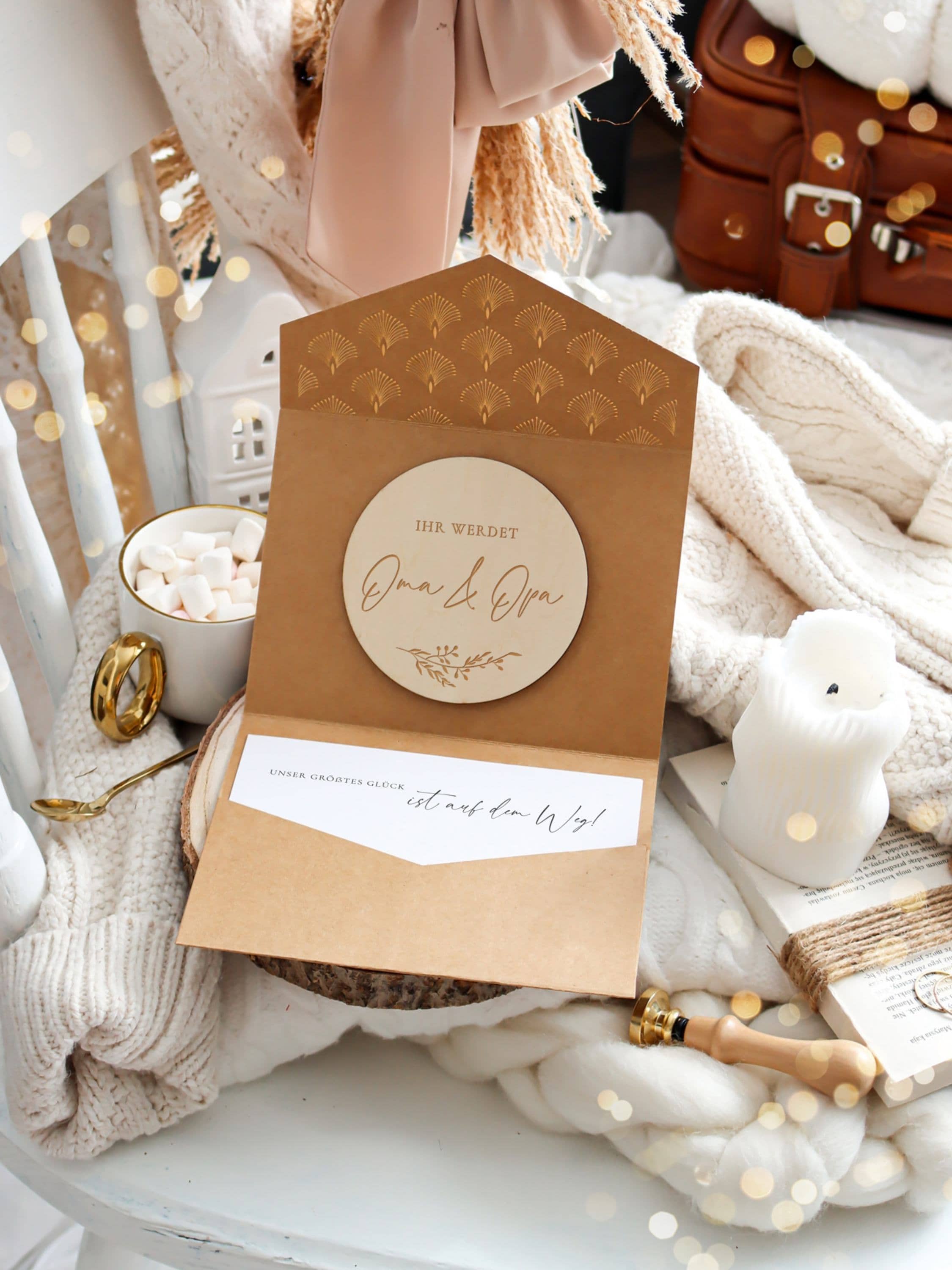 Ihr werdet Oma und Opa Schwangerschaft verkünden Geschenk JoliCoon