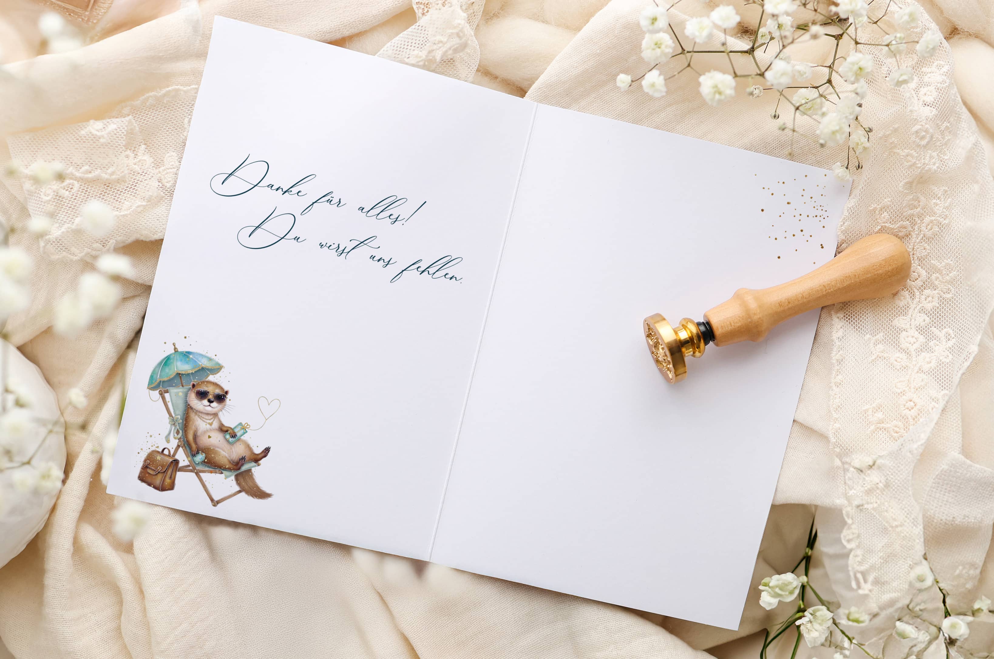 Abschiedskarte Kollegen STARDUST Otter