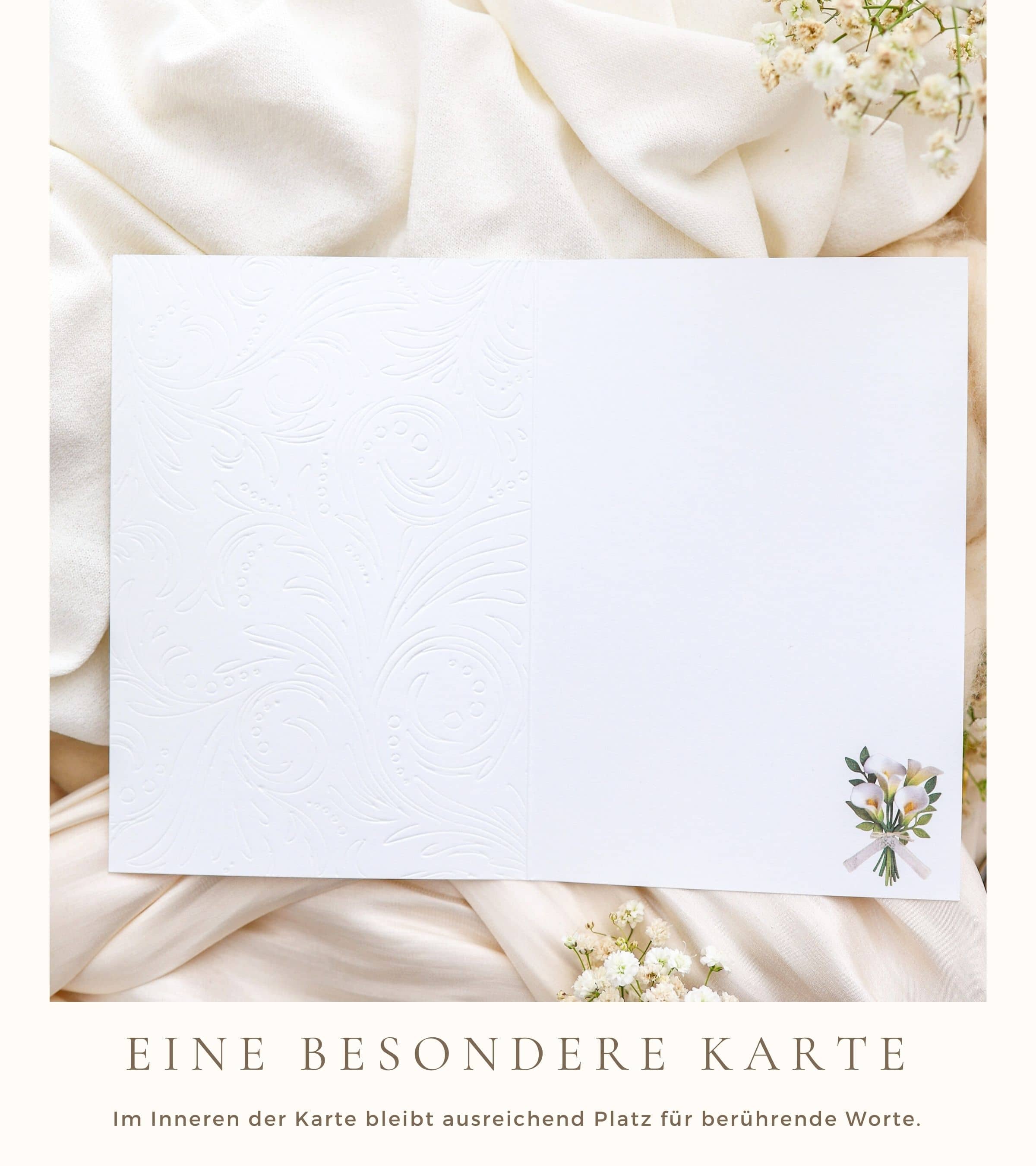3D Trauerkarte SIGNATURE Beileid Lilie
