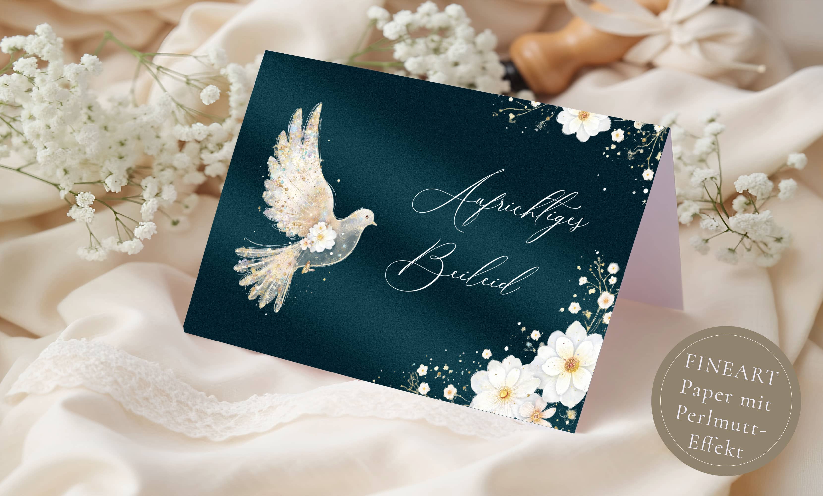 Trauerkarte STARDUST Taube