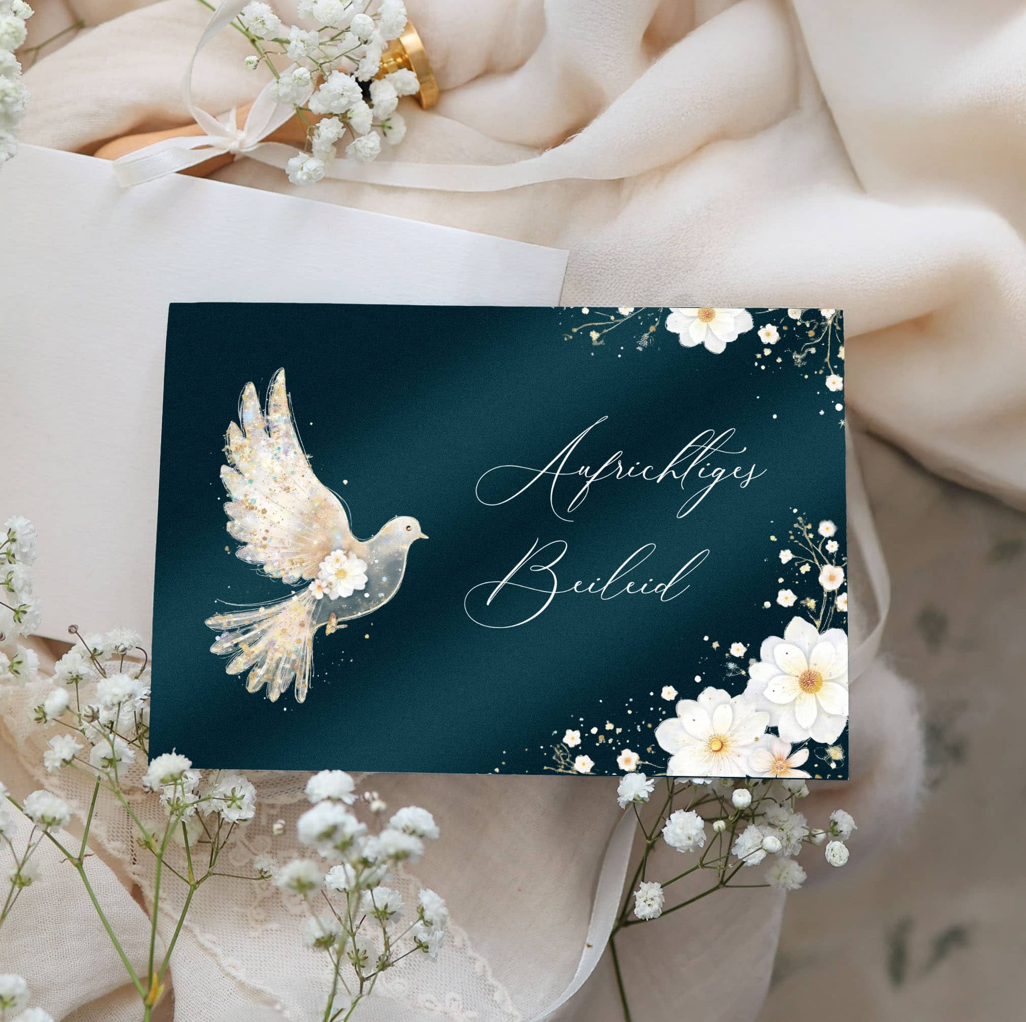 Trauerkarte STARDUST Taube