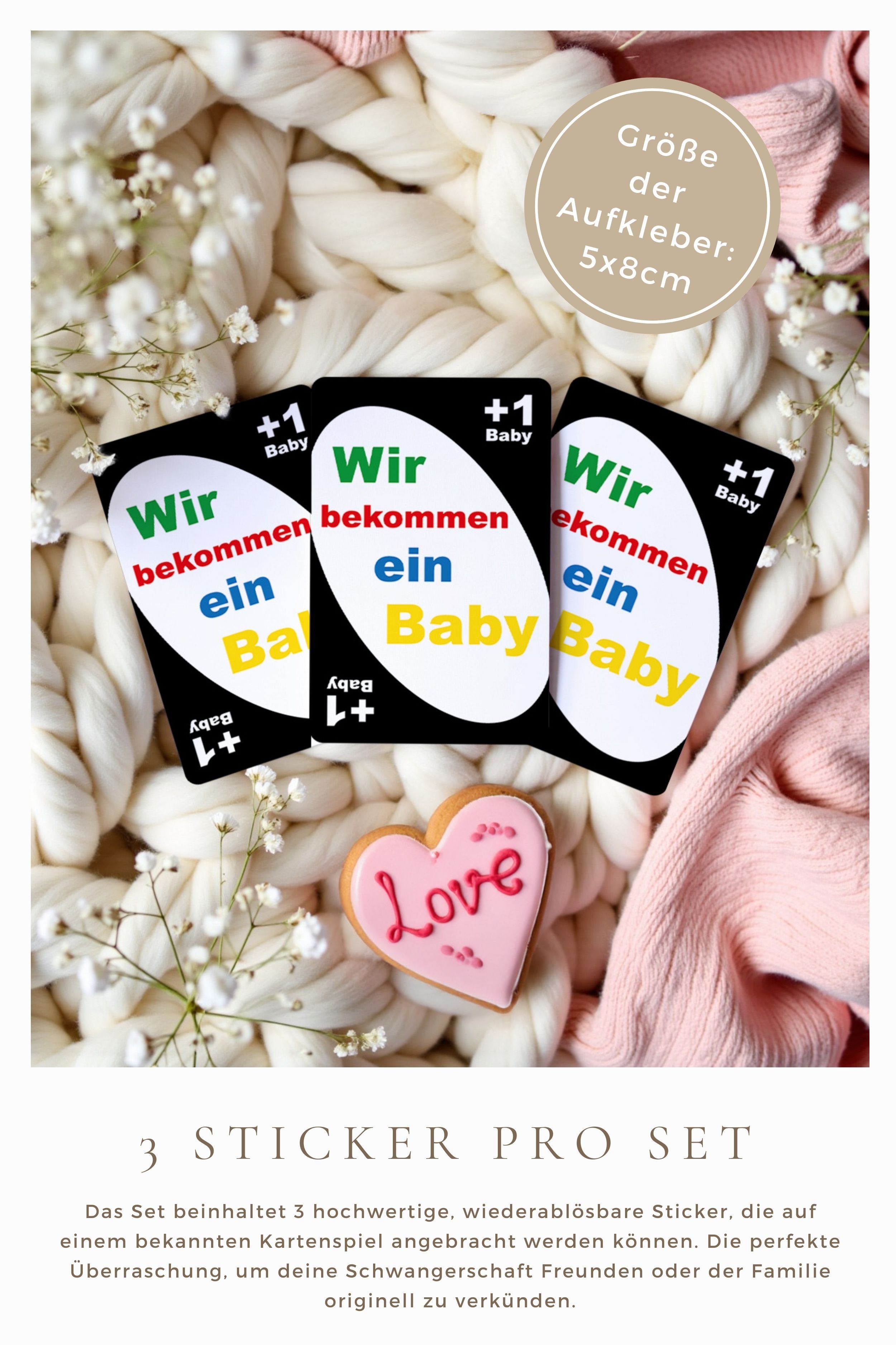 Schwangerschaft verkünden Aufkleber