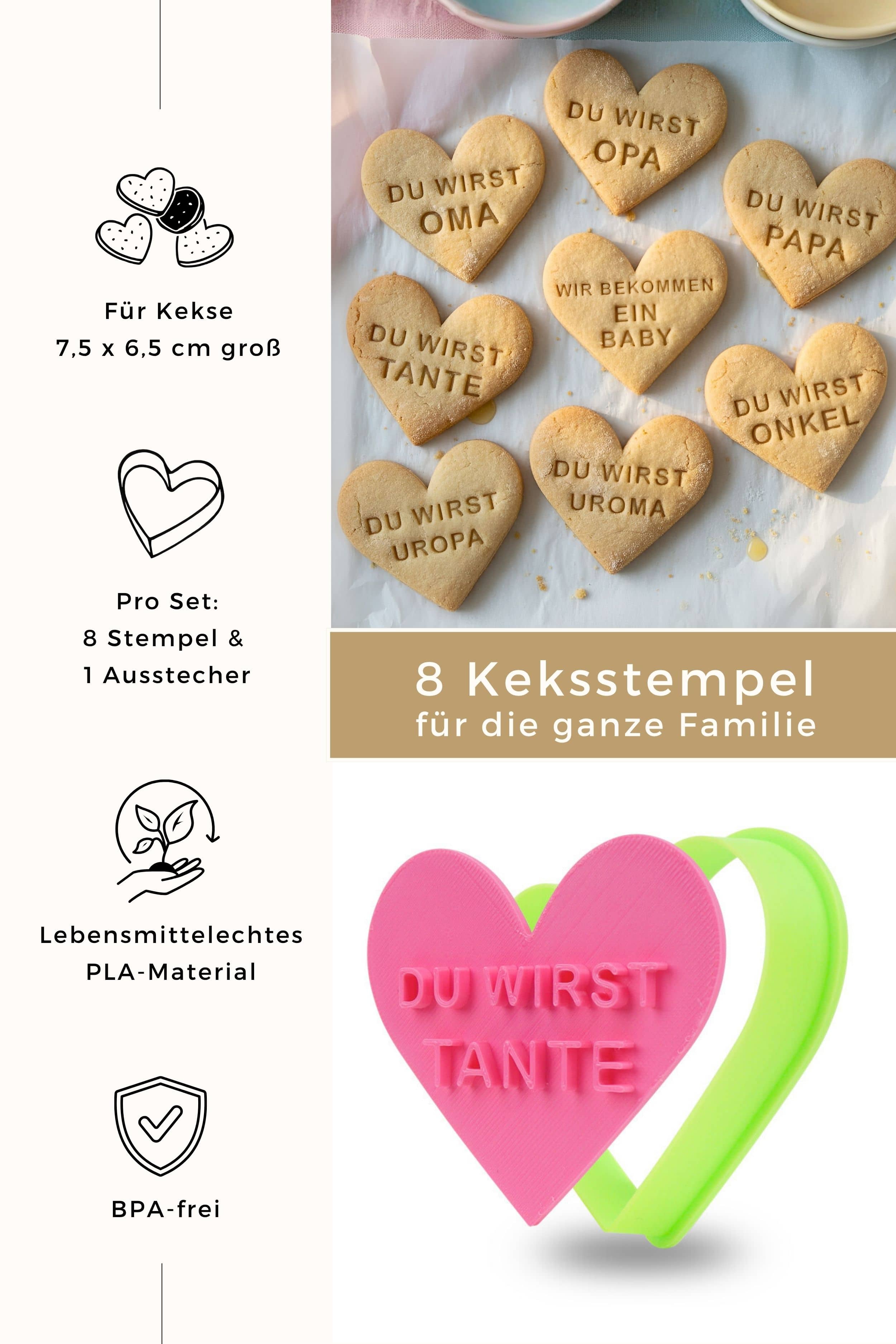 Schwangerschaft verkünden Keksausstecher