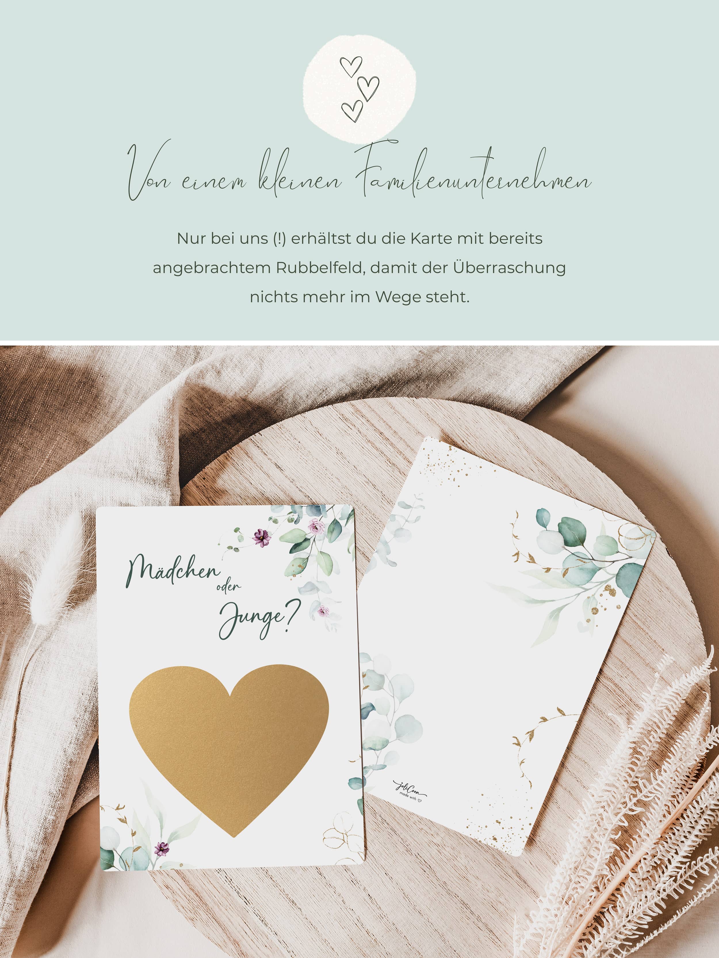 Es wird ein Junge Rubbelkarte Eukalyptus