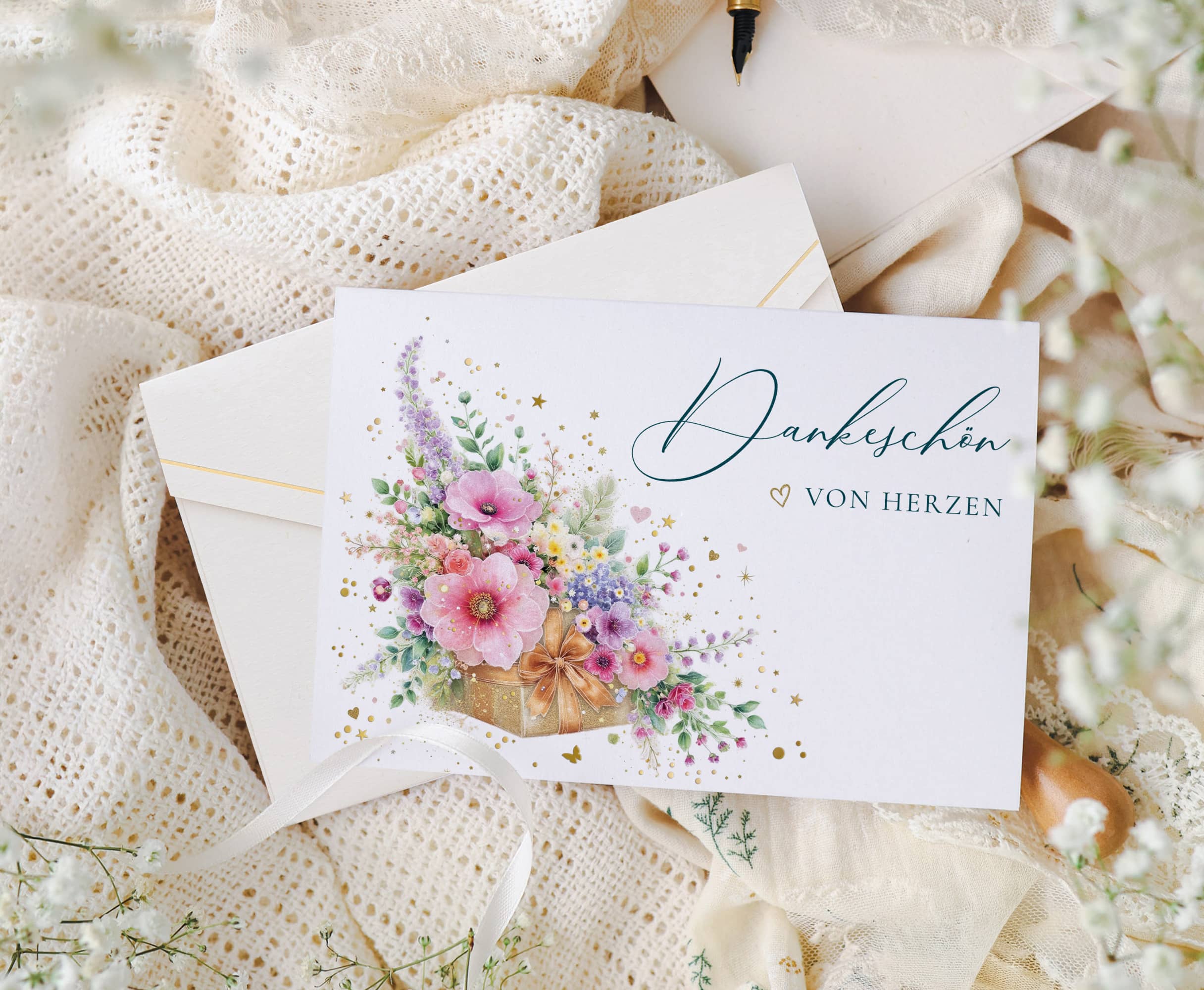 Dankeschön von Herzen Karte STARDUST
