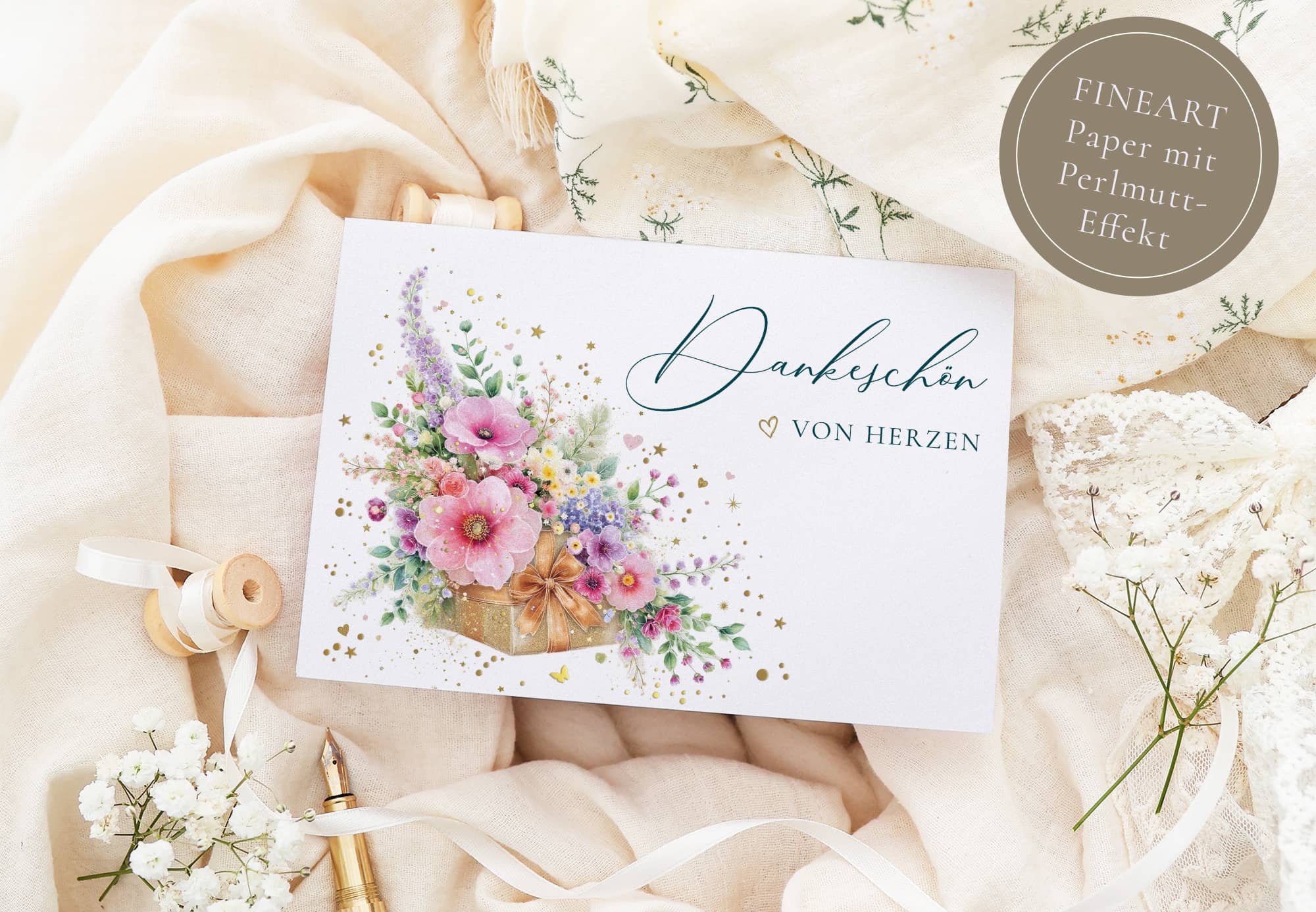 Dankeschön von Herzen Karte STARDUST