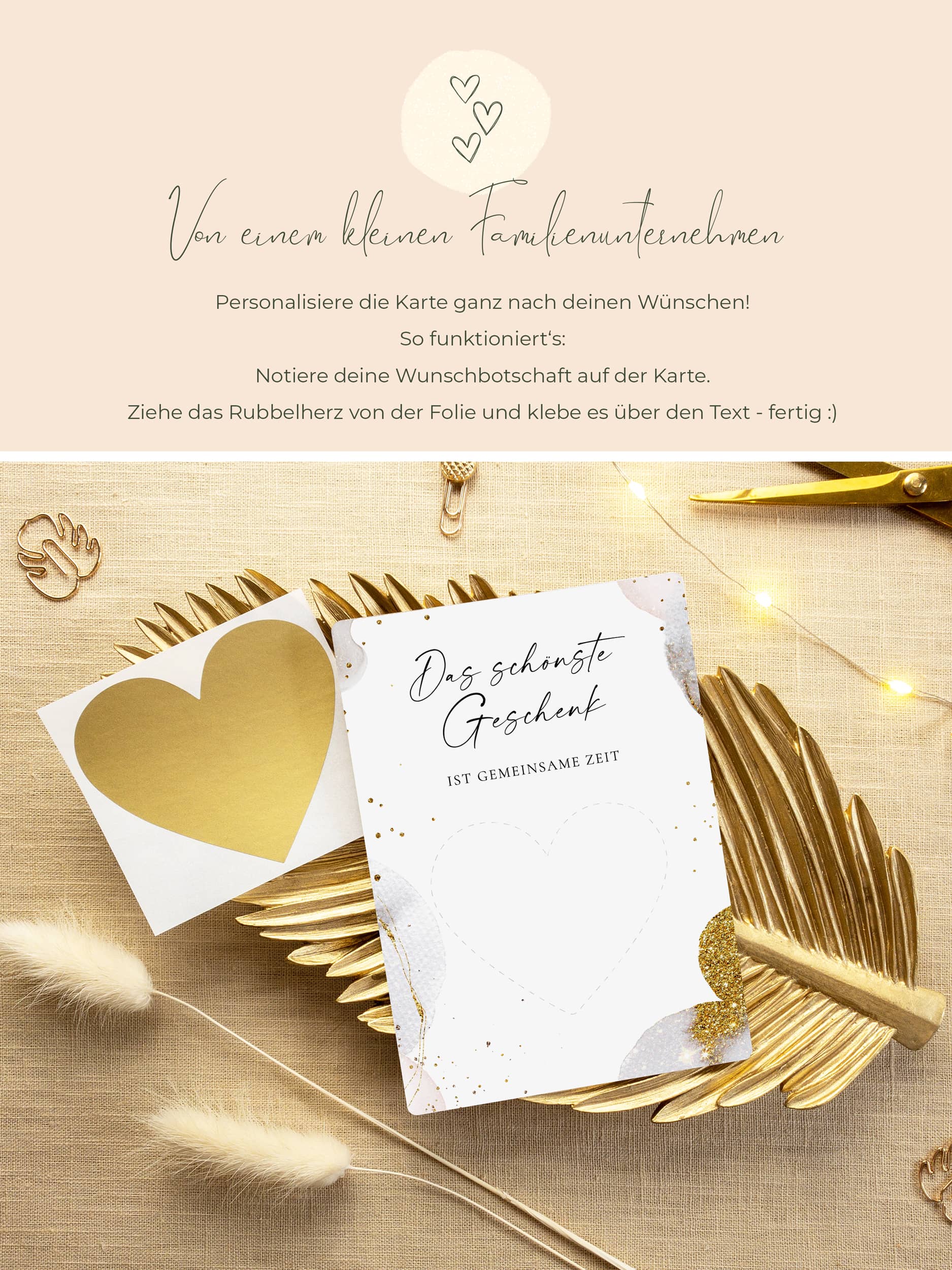 Das schönste Geschenk ist gemeinsame Zeit Rubbelkarte