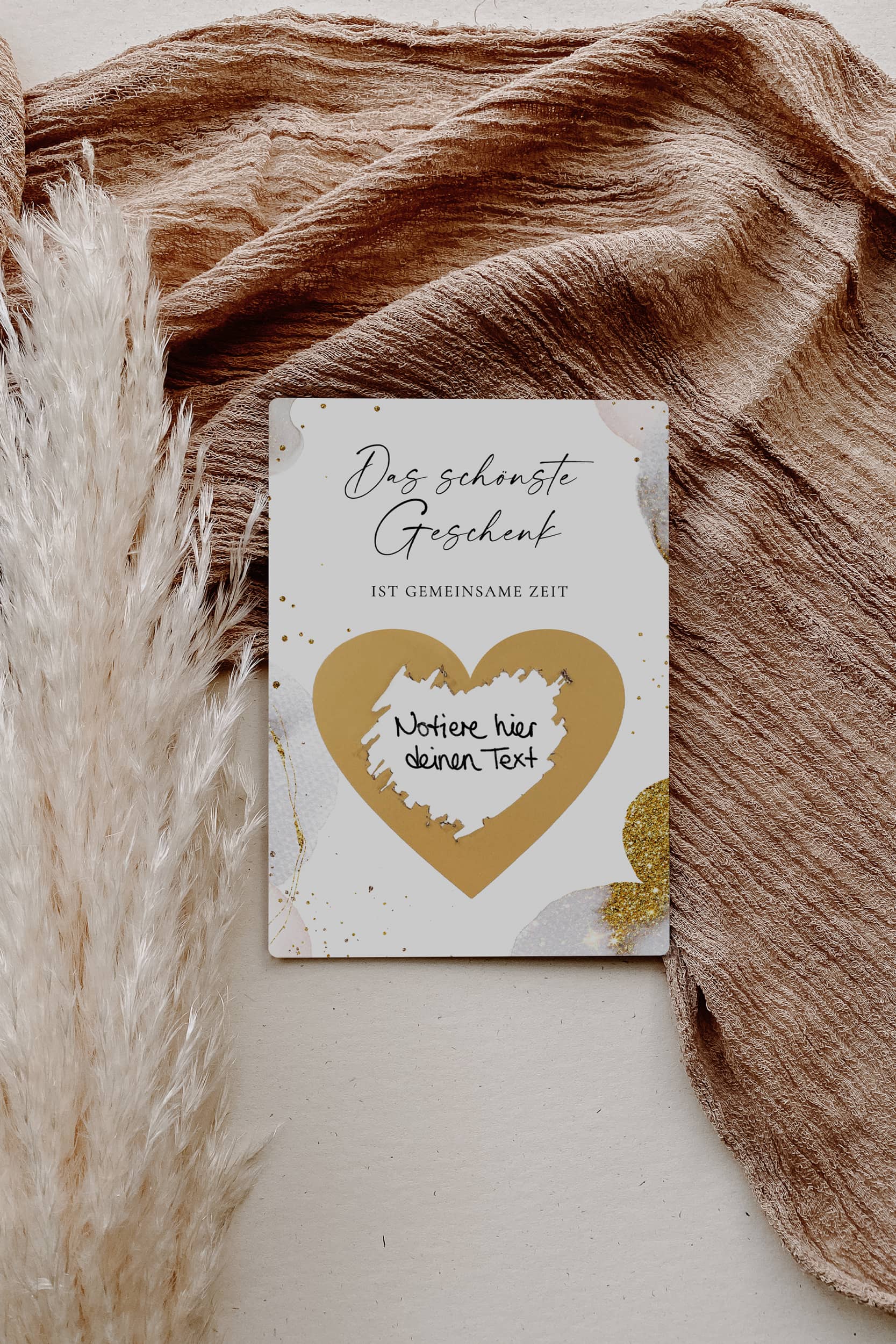 Das schönste Geschenk ist gemeinsame Zeit Rubbelkarte