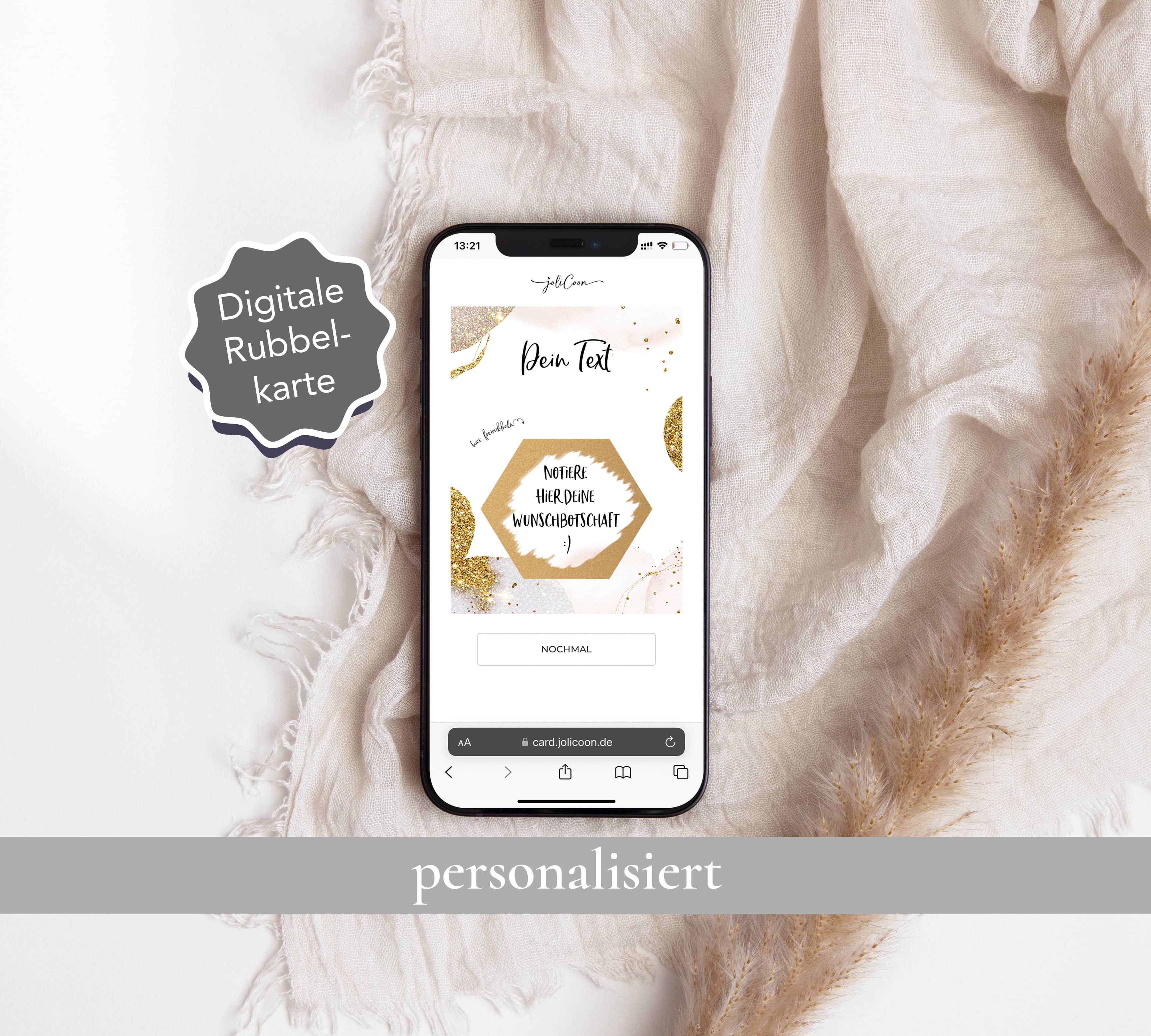 Digitale Rubbelkarte personalisierbar - Ecard