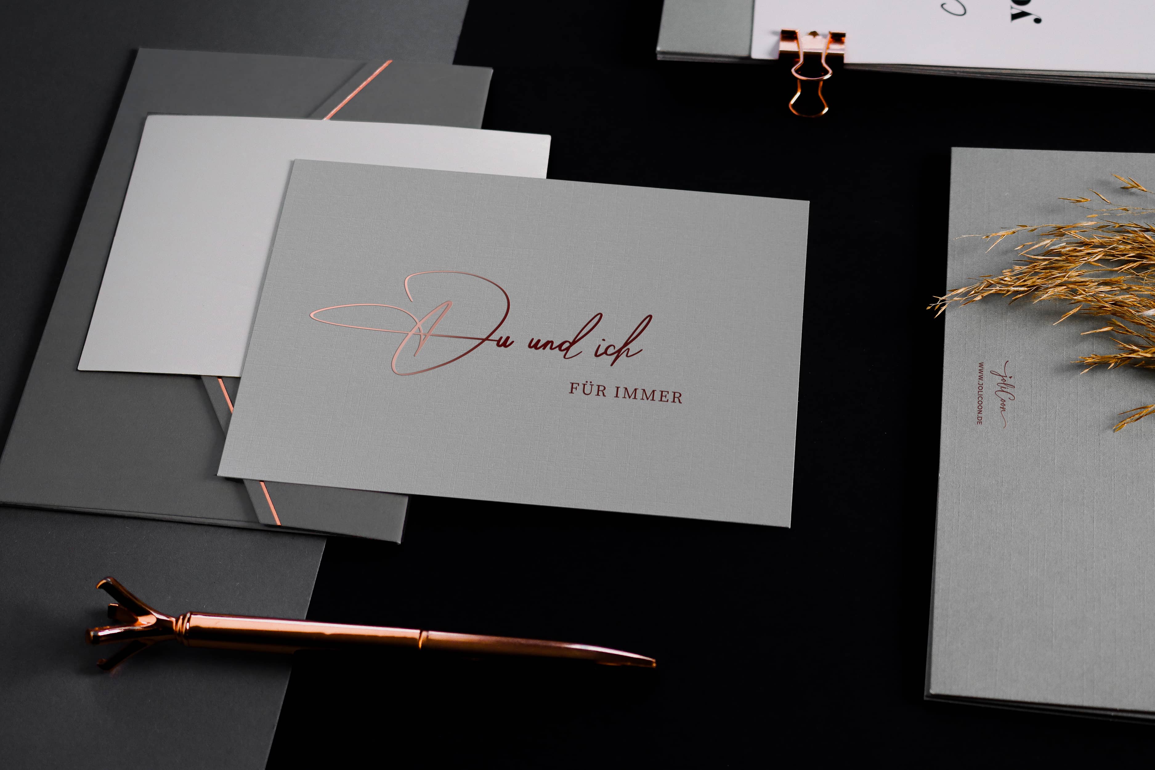 Du und Ich für immer Karte mit Kuvert und Wachssiegel von JoliCoon
