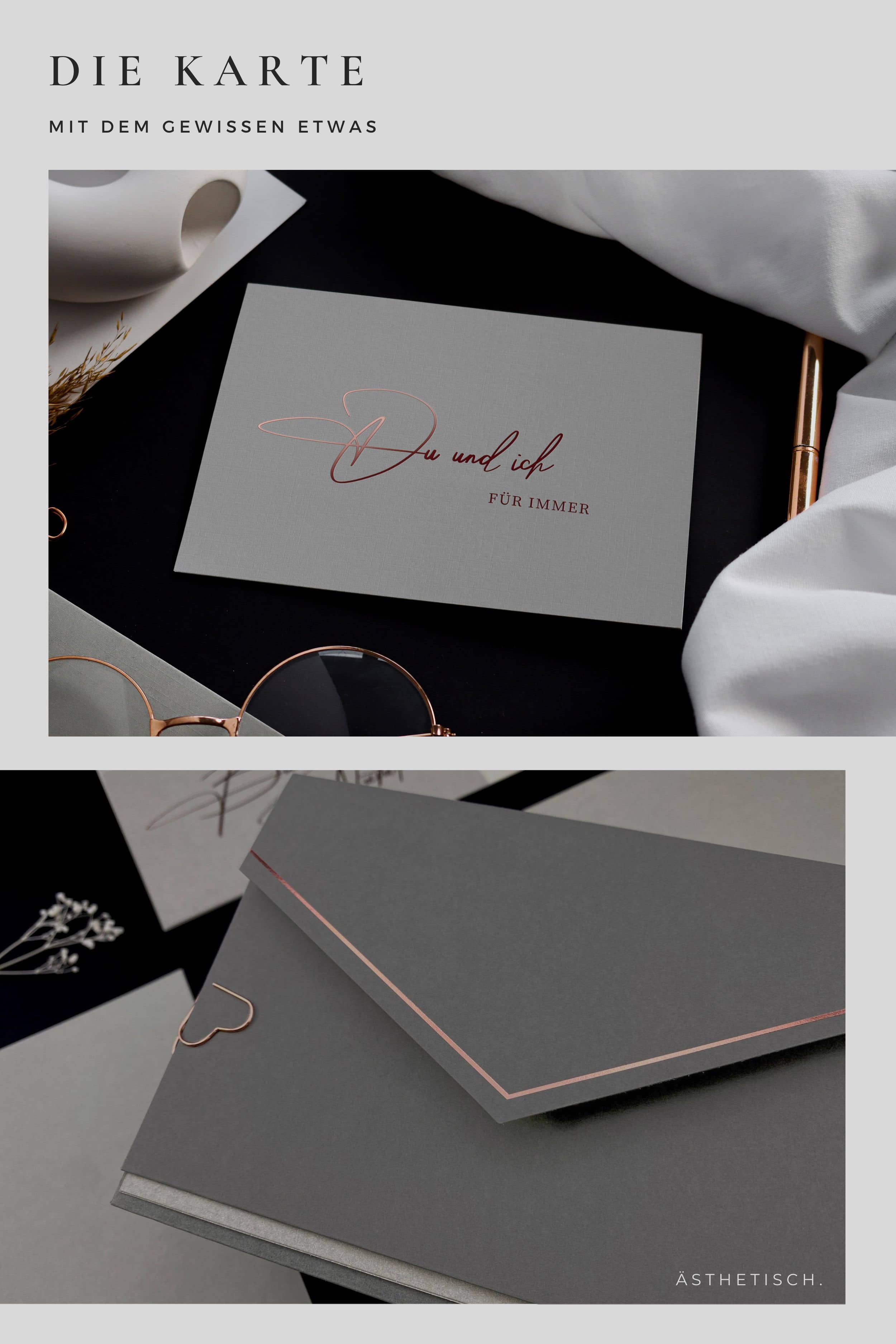 Du und ich für immer Karte GREY