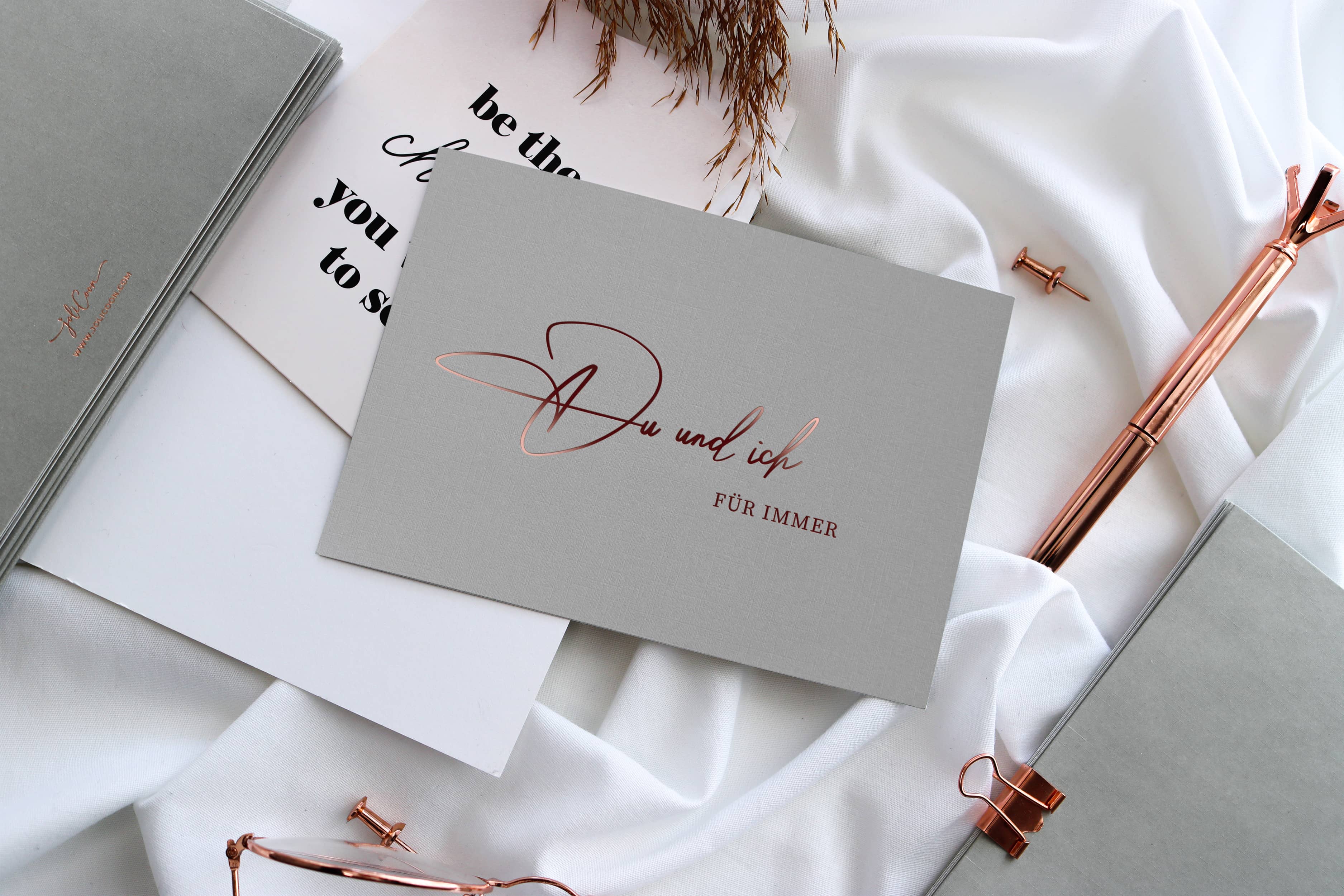 Du und ich für immer Karte GREY