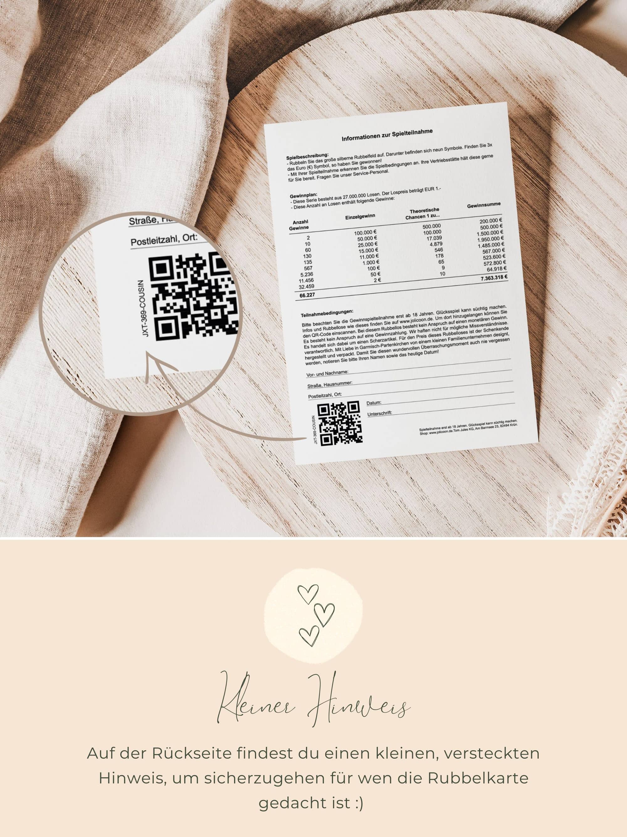 Du wirst Cousin Rubbellos Jackpot