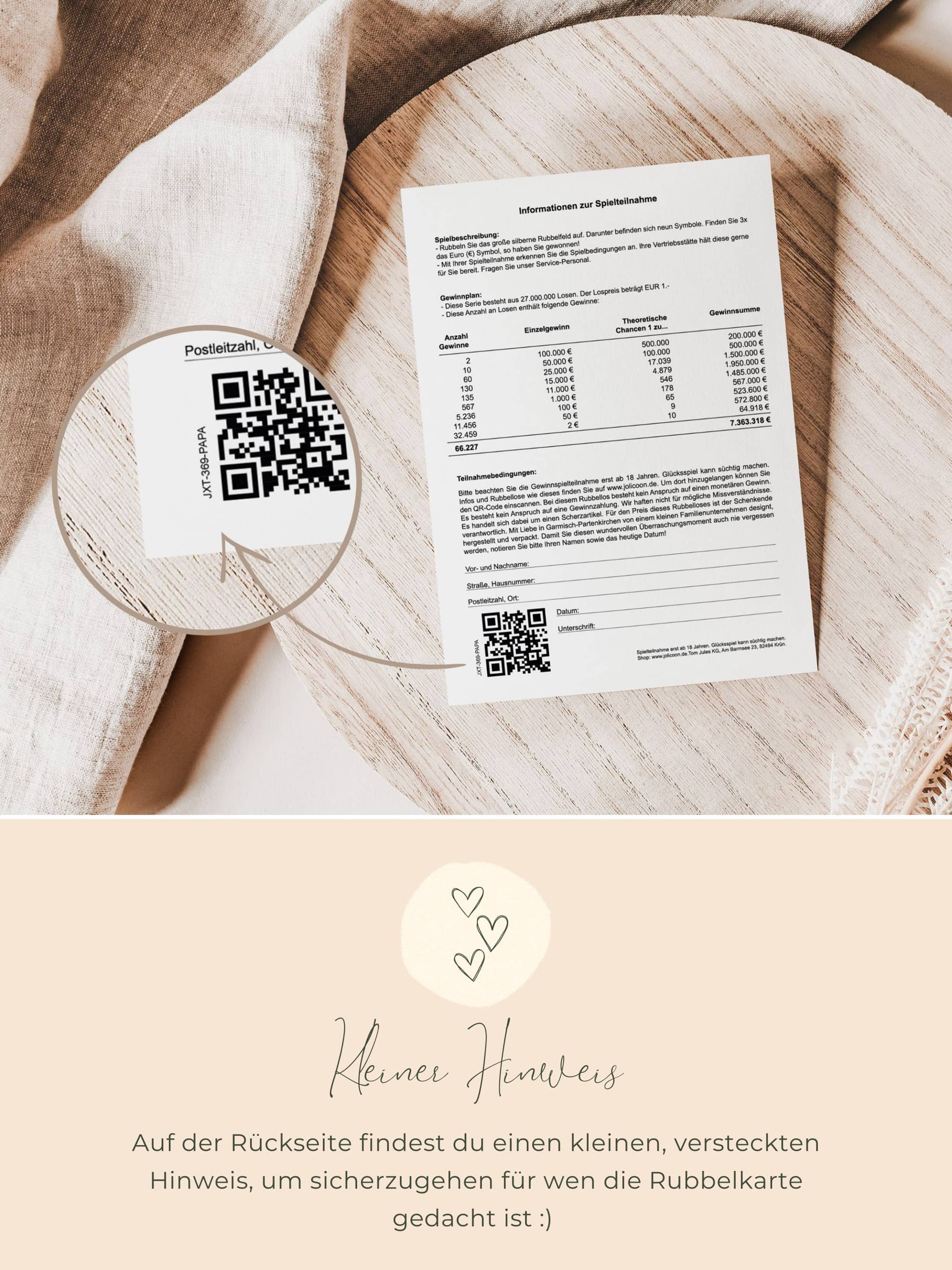 Du wirst Papa Rubbellos Jackpot