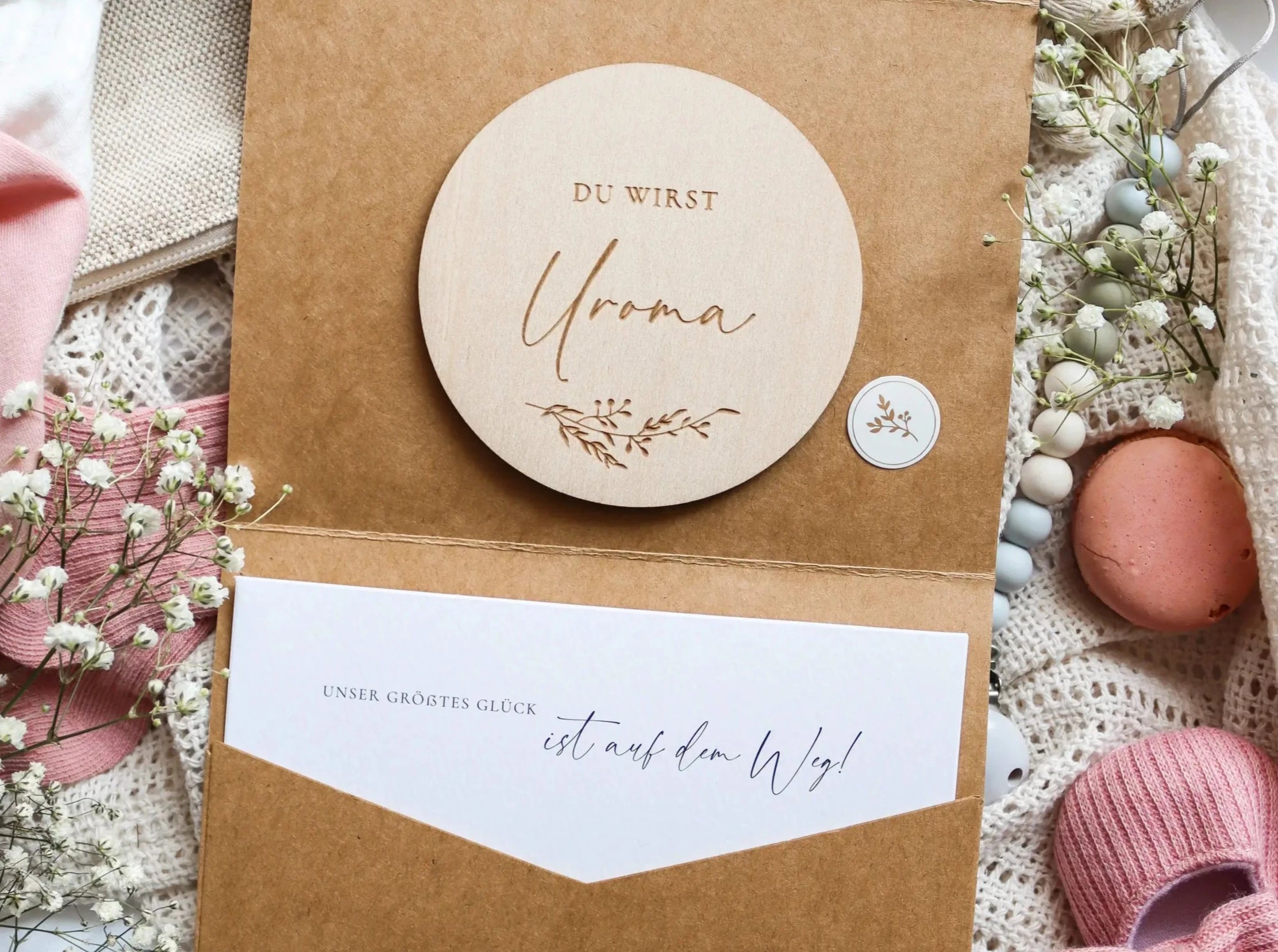 Du wirst Uroma Holzkarte