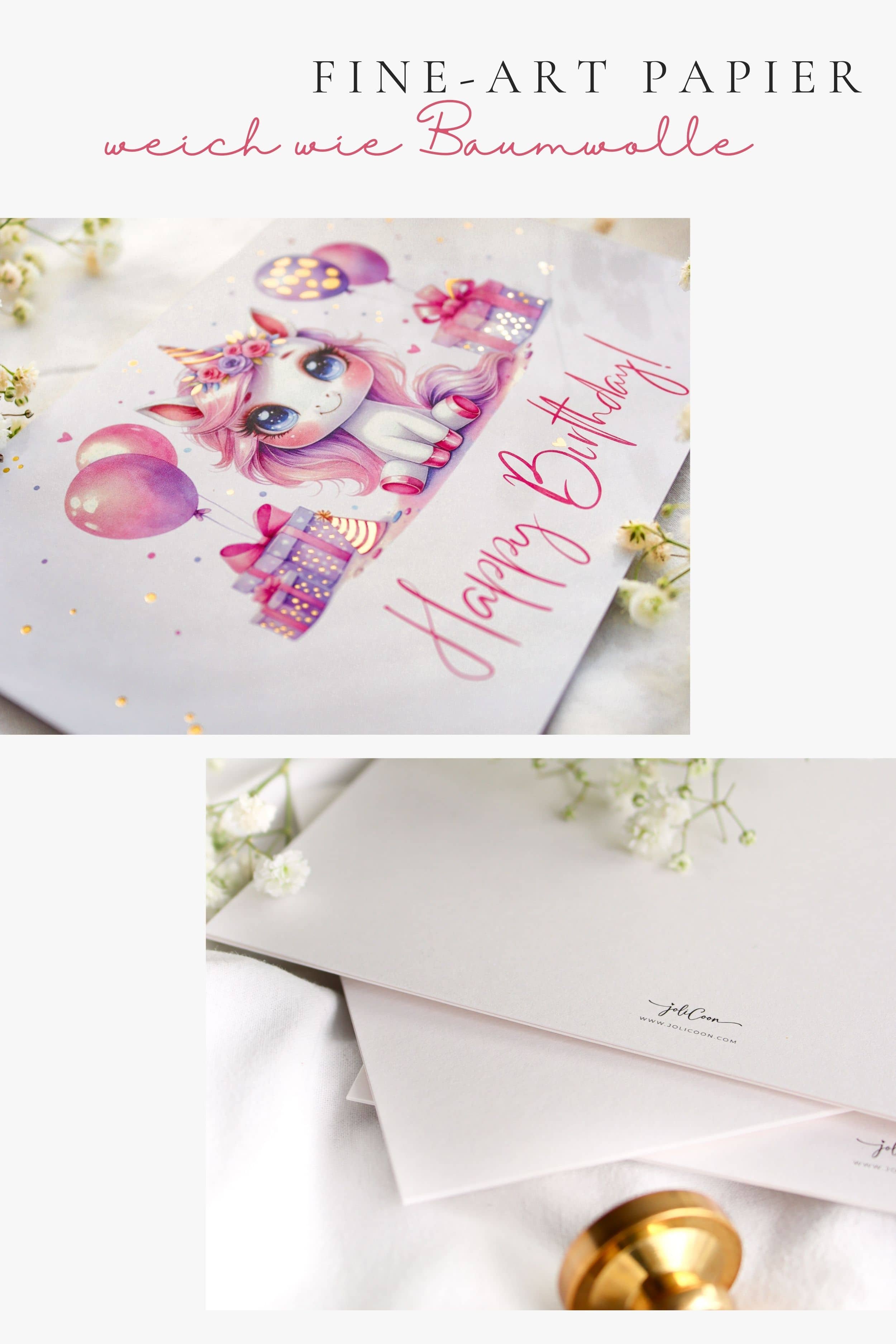 Geburtstagskarte Kinder Mädchen PAINTY Pink