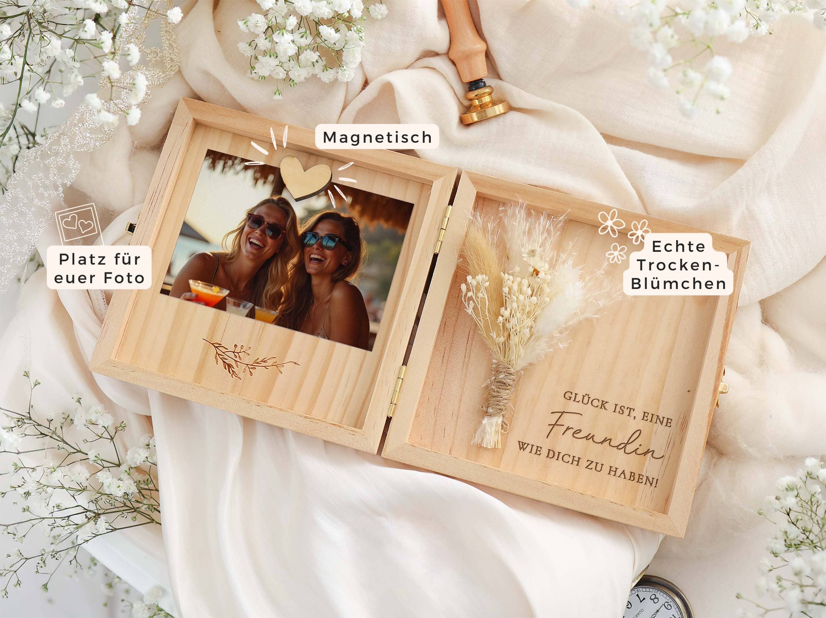 Freundin Geschenk Holzbox