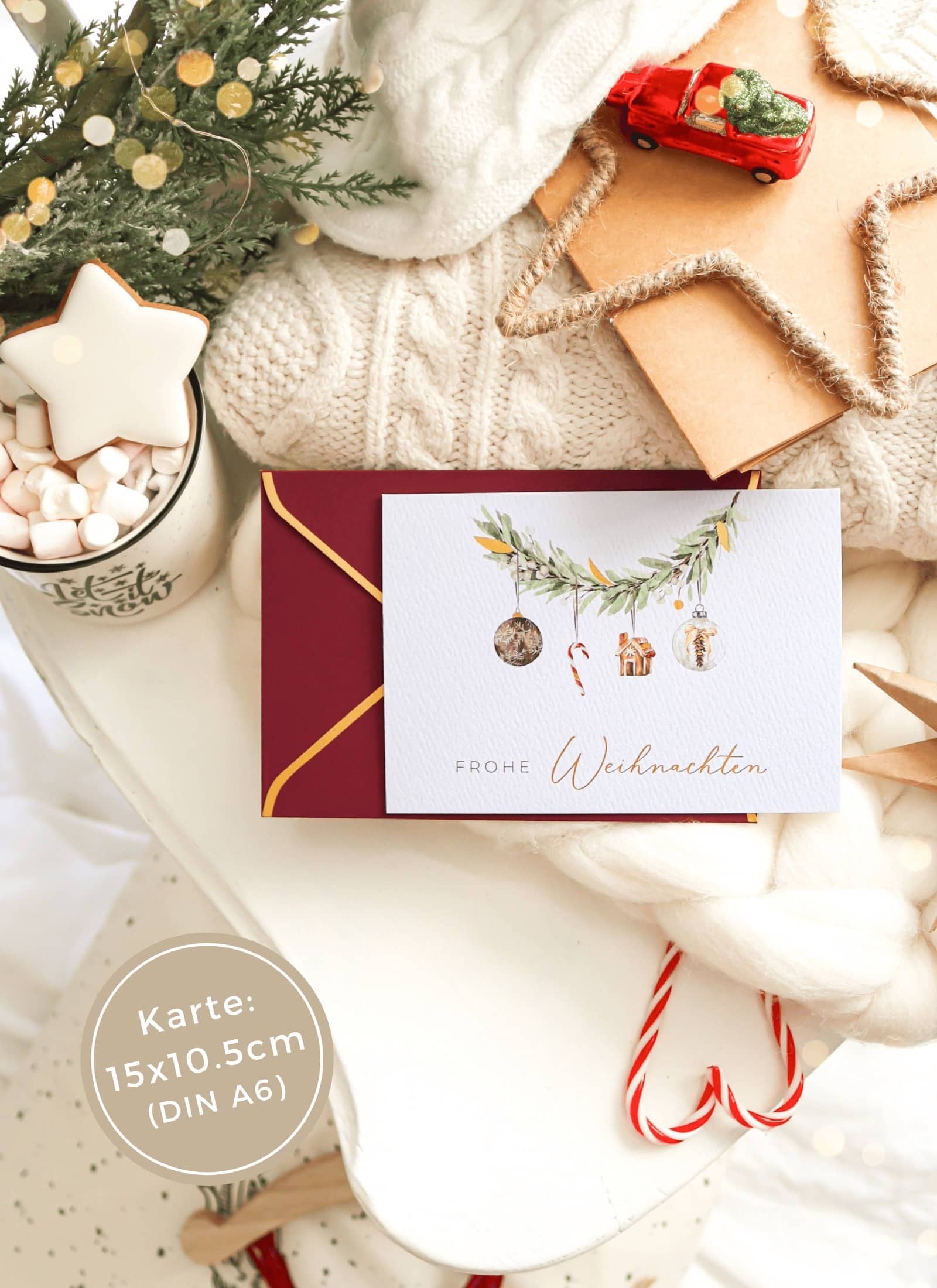 Weihnachtskarte Frohe Weihnachten STYLE
