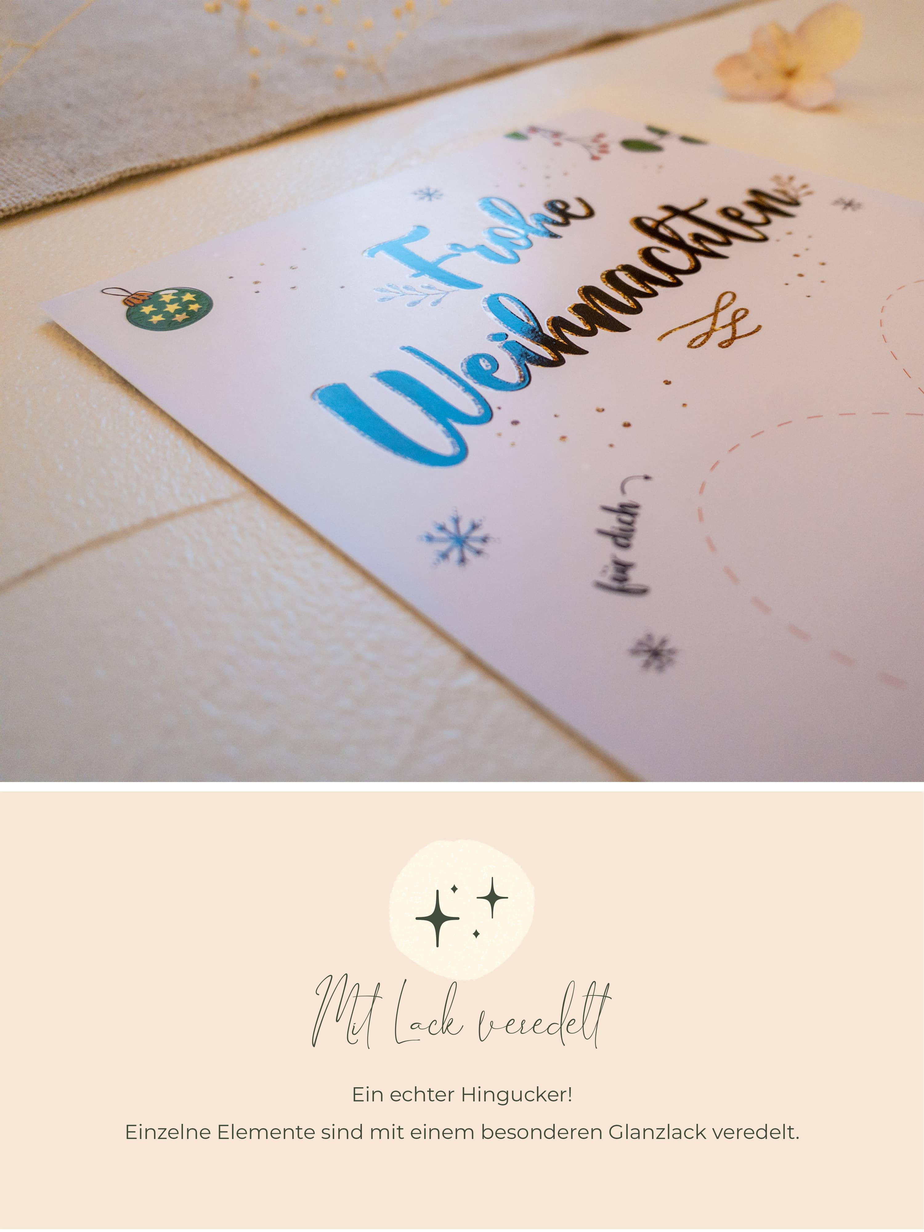 Rubbelkarte Weihnachten Mistelzweig